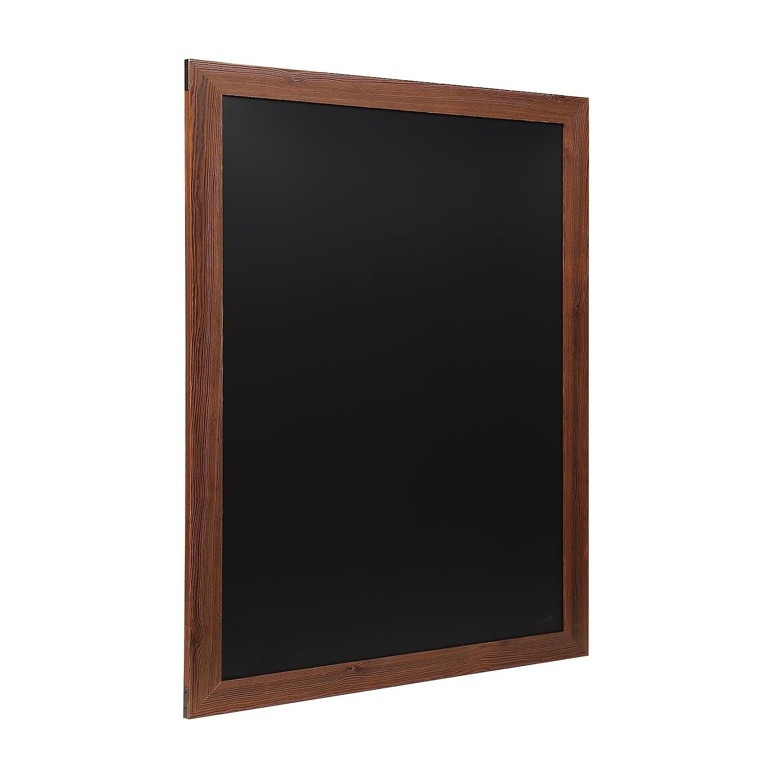 Torched Brown 32" x 46" Magnetic Wall Chalkboard with Pine Frame