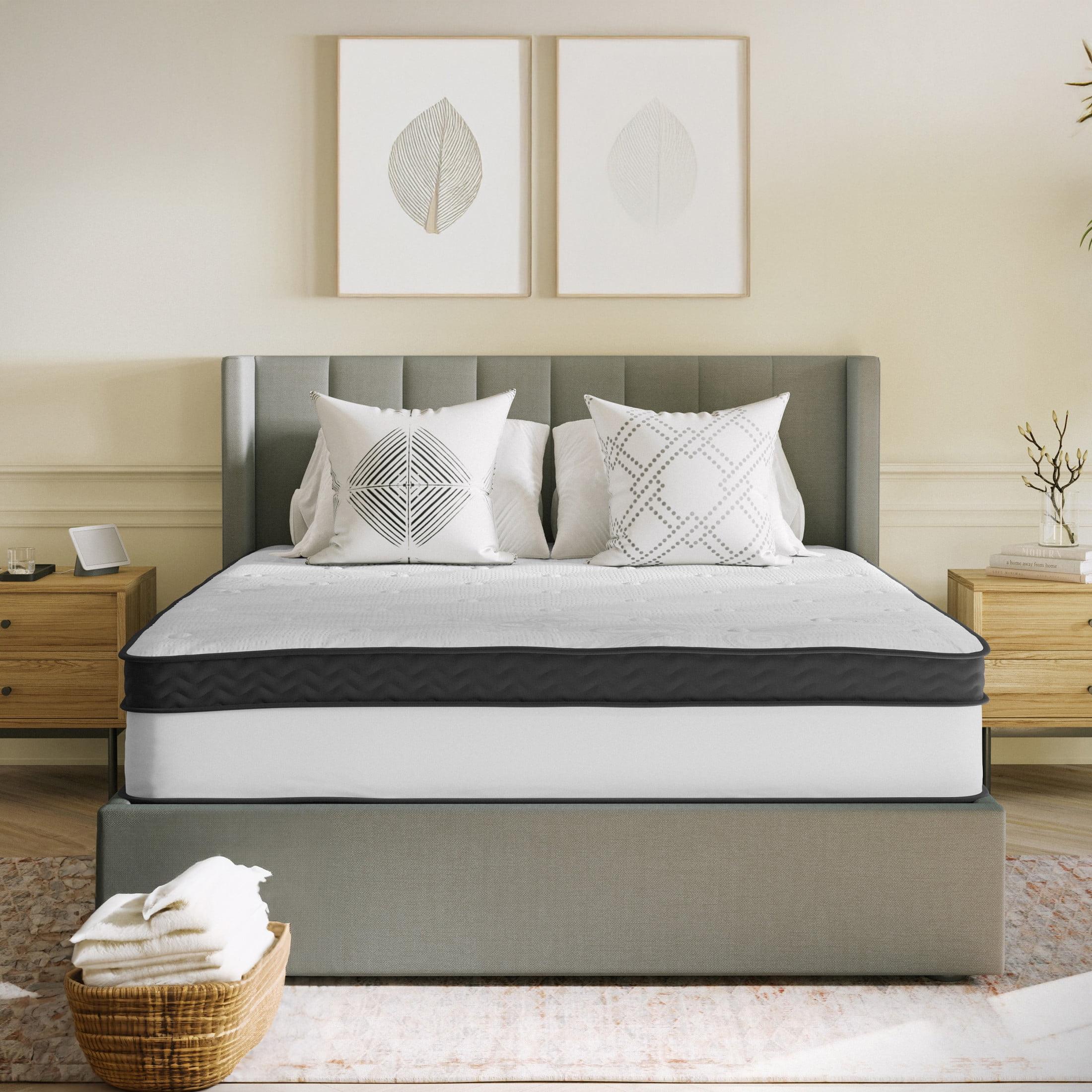 Flash Furniture Capri Comfortable Sleep 12 Inch CertiPUR-US Certified Memory Foam & Pocket Spring Mattress, Queen Mattress in a Box