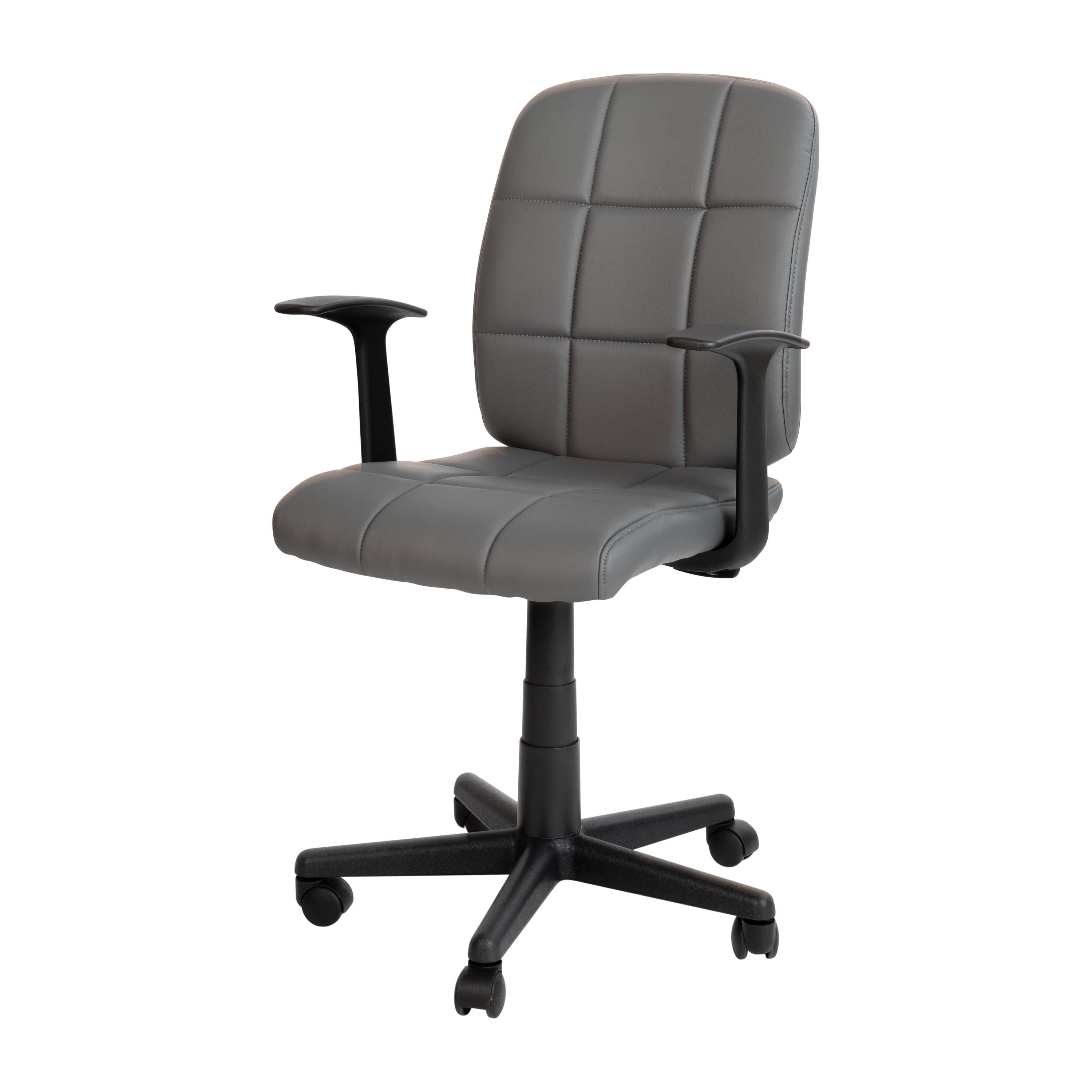 ColorLife Bonavant Mid-Back Quilted Vinyl Swivel Task Office Chair