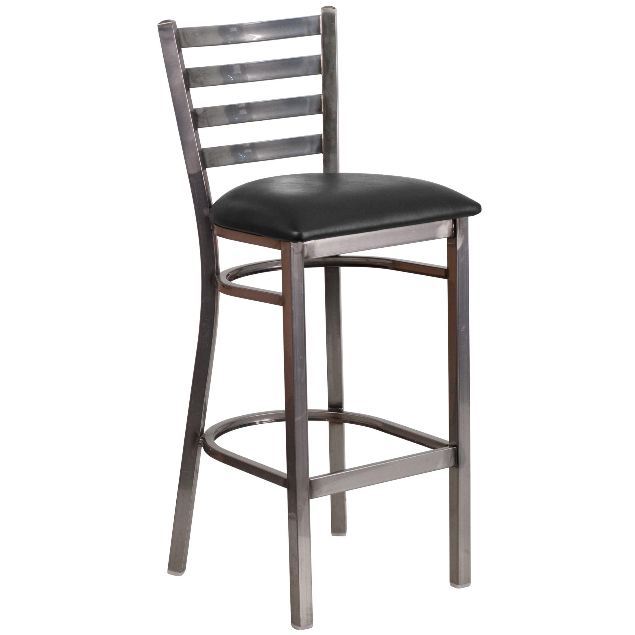 Brixton HERCULES Series Ladder Back Metal Restaurant Barstool