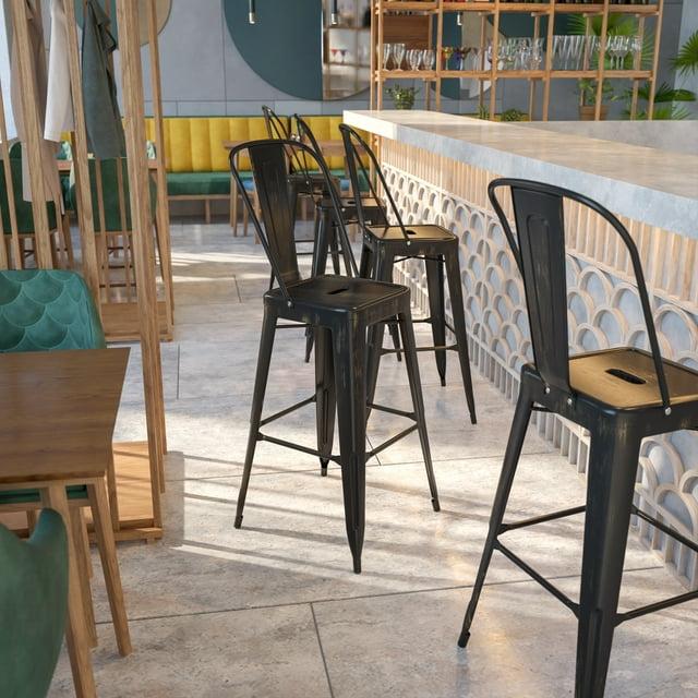 Flash Furniture Metal Outdoor Stool