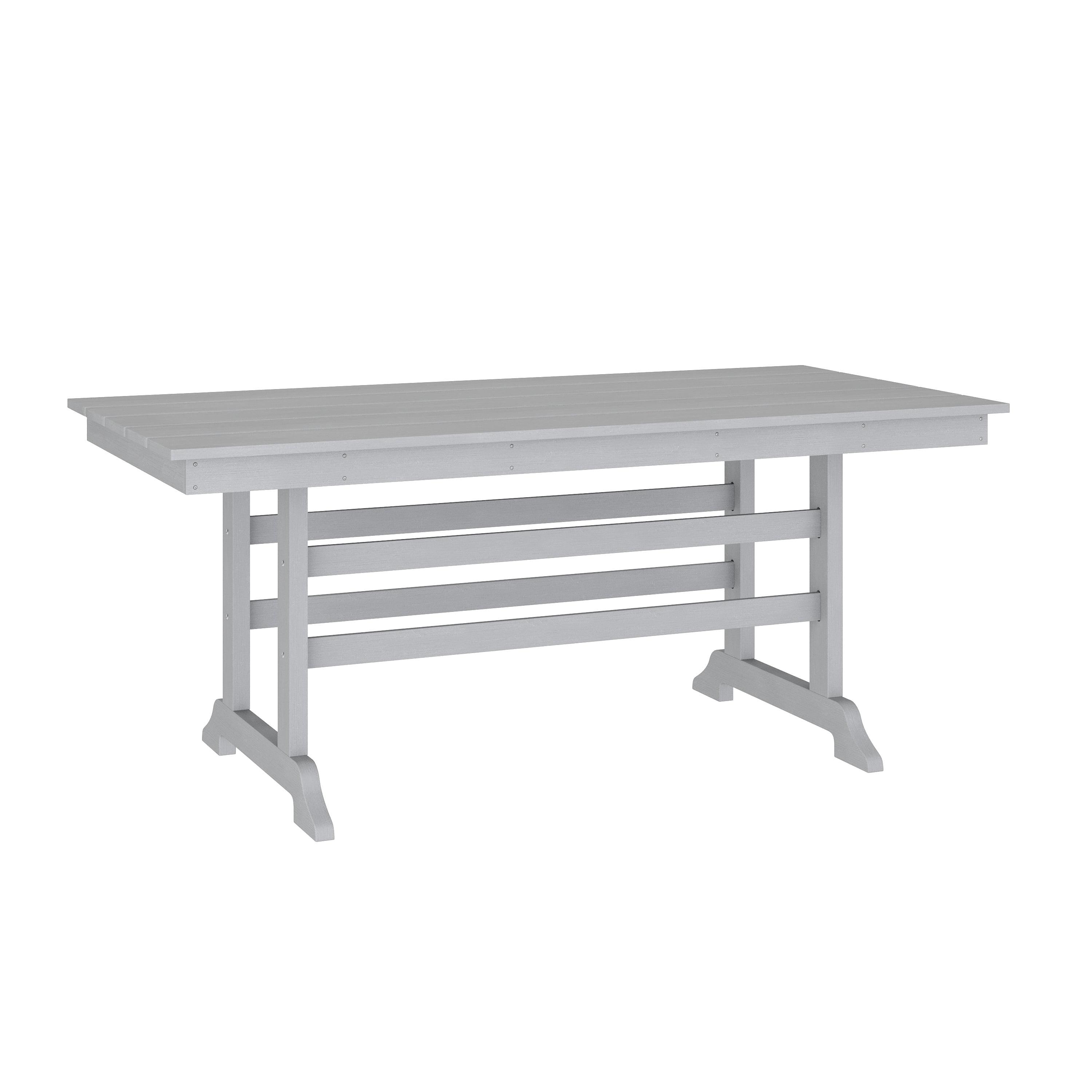 Gray 72" Recycled Plastic Adirondack Outdoor Dining Table