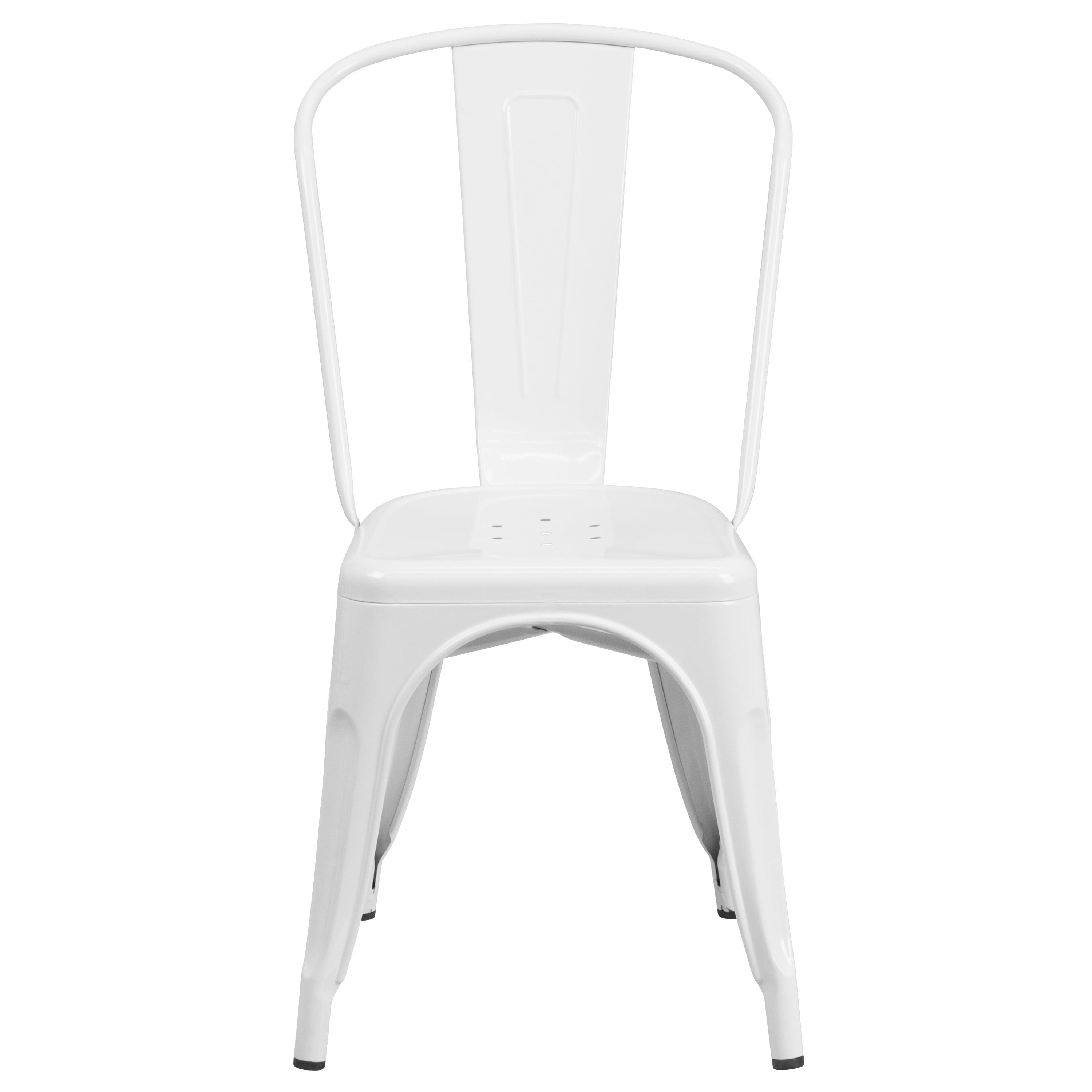 Flash Furniture Commercial Grade Metal Indoor-Outdoor Stackable Chair