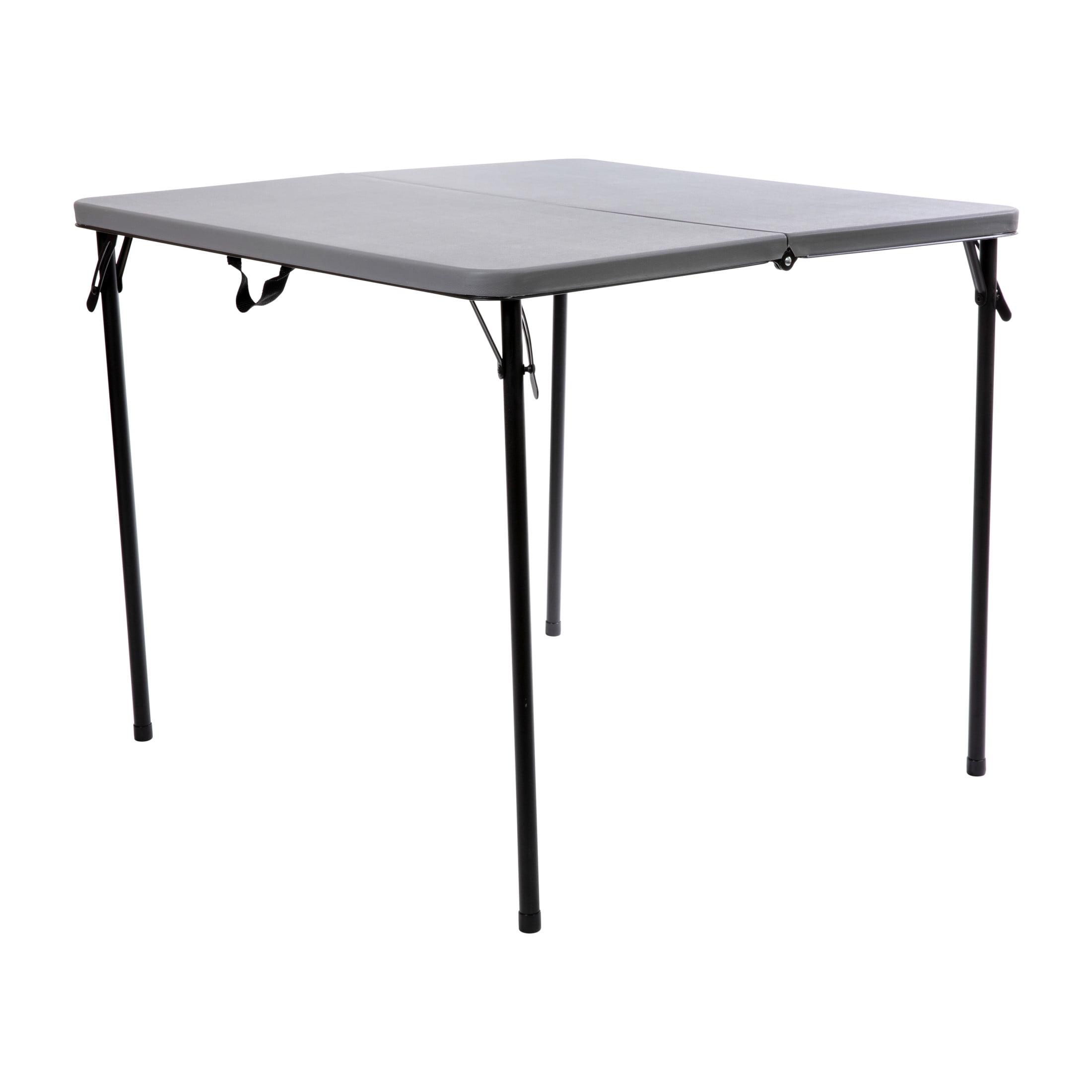 Noah 2.83' Square Plastic Folding Event Table with Carrying Handle