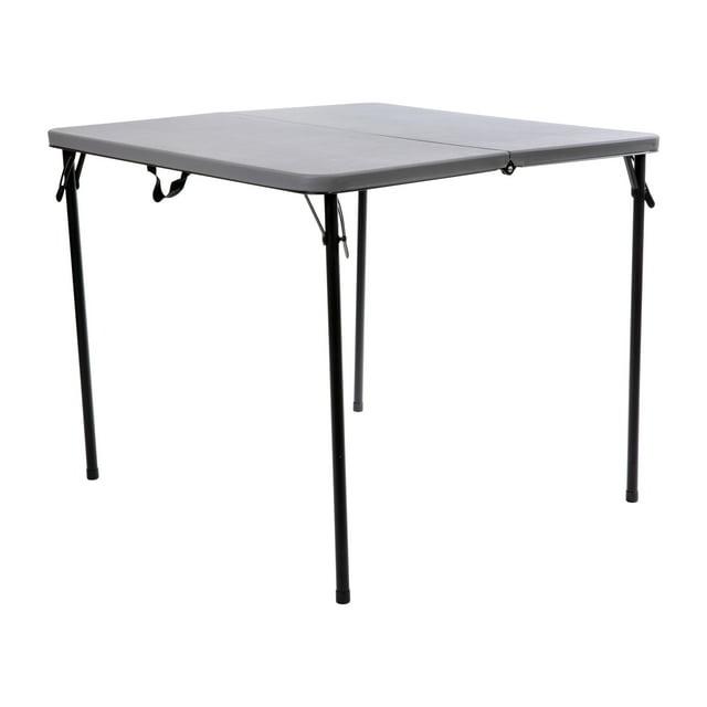 Noah 2.83' Square Plastic Folding Event Table with Carrying Handle