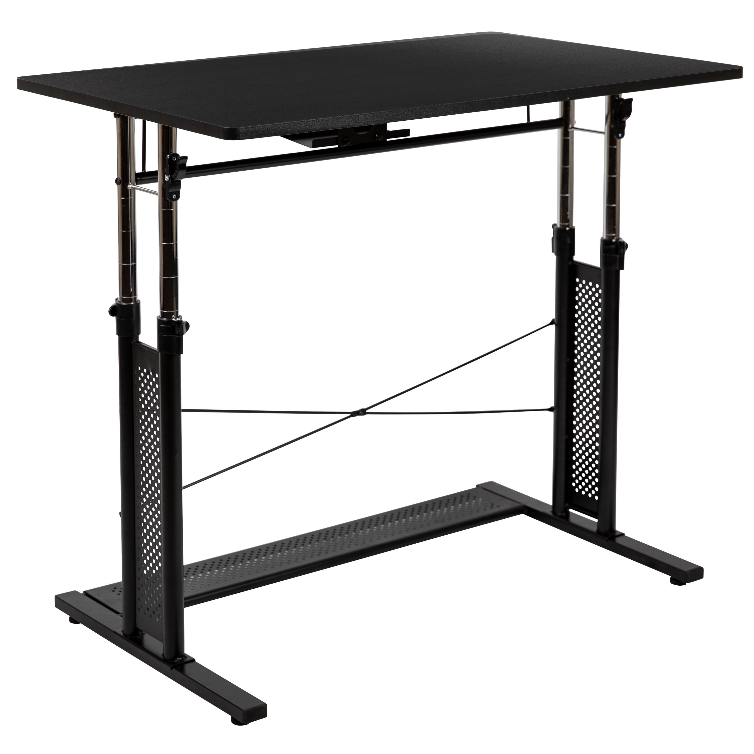 Flash Furniture Height Adjustable (27.25-35.75"H) Sit to Stand Home Office Desk