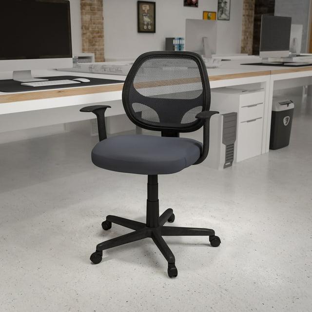 Mid-Back Mesh Swivel Ergonomic Task Office Chair - Arms