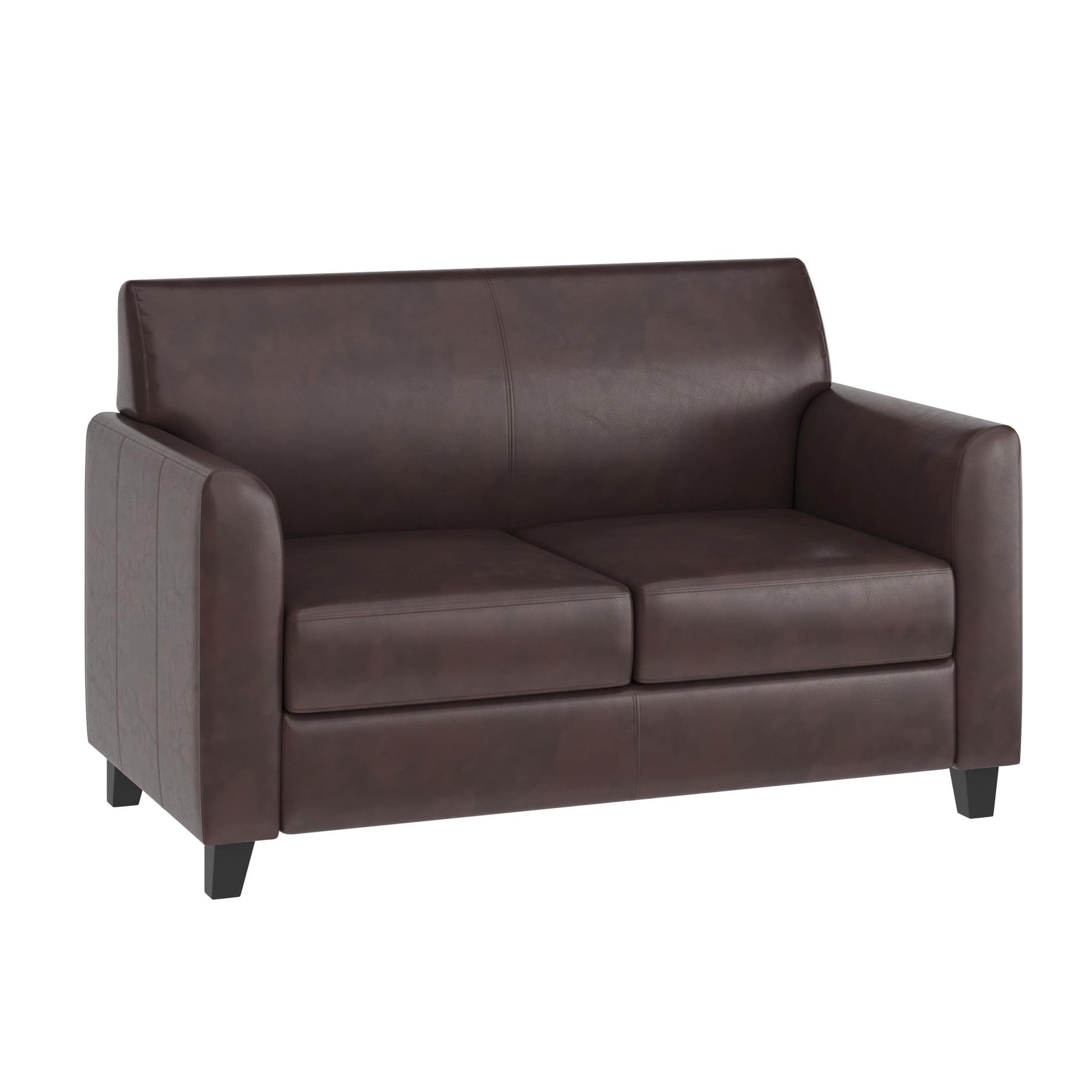 Hercules Junkersfeld 52" Modern LeatherSoft Upholstered Reception Loveseat by Flash Furniture