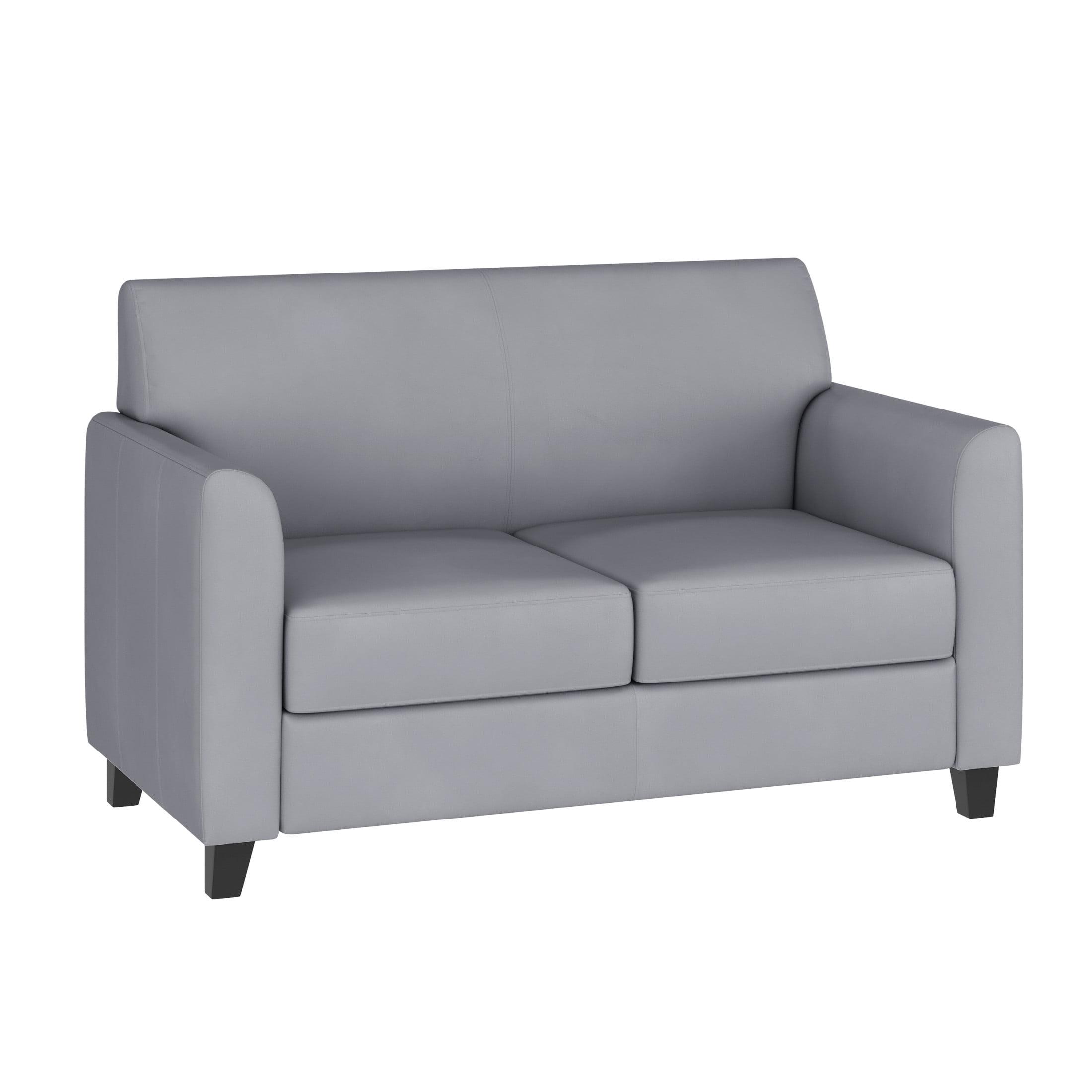 Hercules Junkersfeld 52" Modern LeatherSoft Upholstered Reception Loveseat
