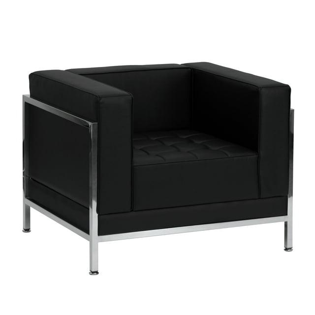 Flash Furniture HERCULES Imagination Series Contemporary Black LeatherSoft Chair with Encasing Frame