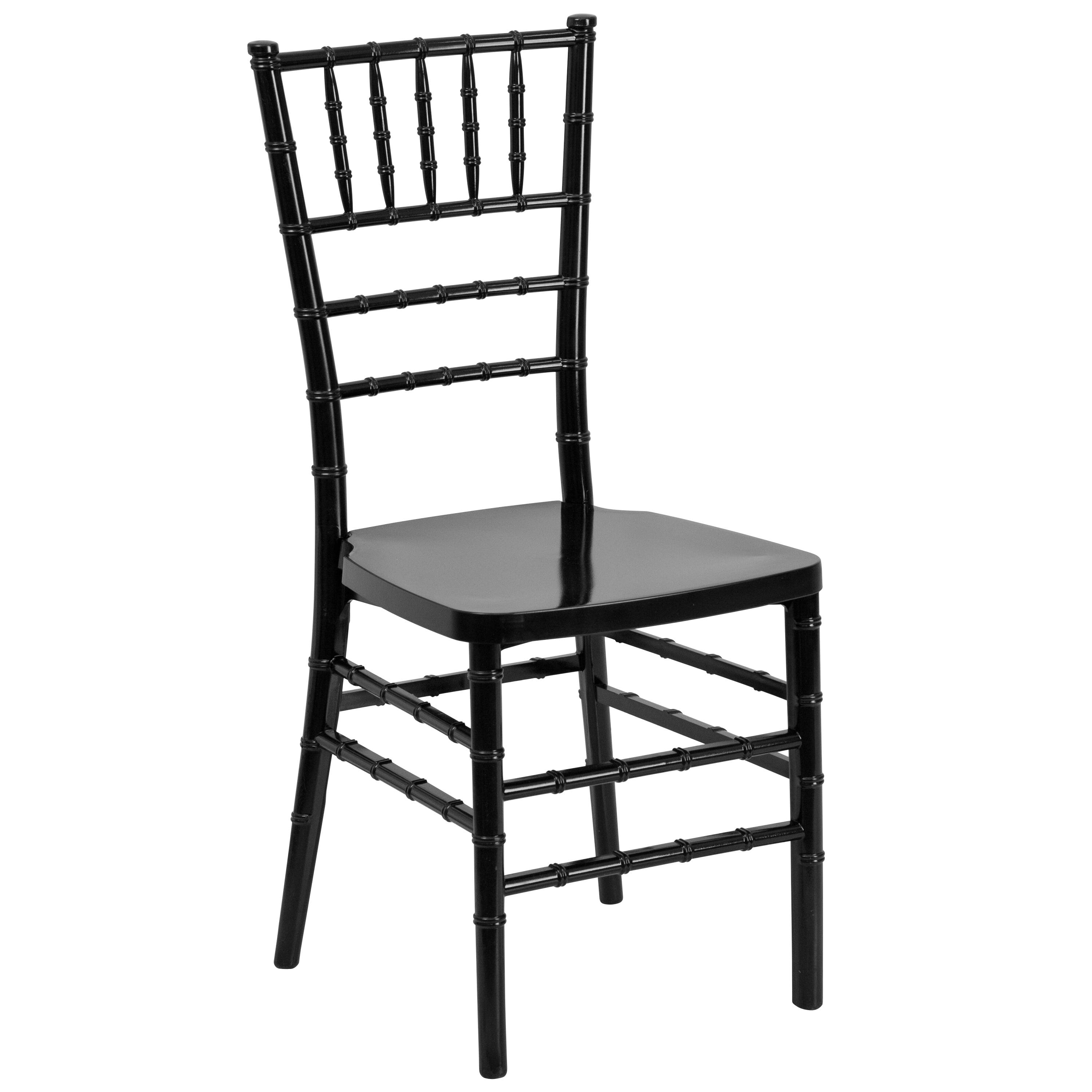 Hercules Black Resin Armless Chiavari Stacking Chair