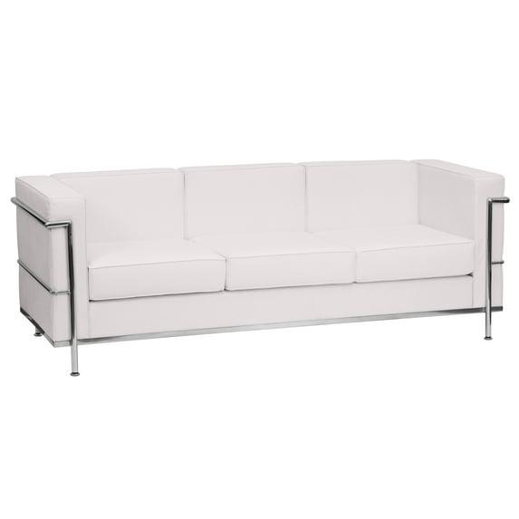 Flash Furniture HERCULES Regal Series Contemporary Melrose White LeatherSoft Sofa with Encasing Frame