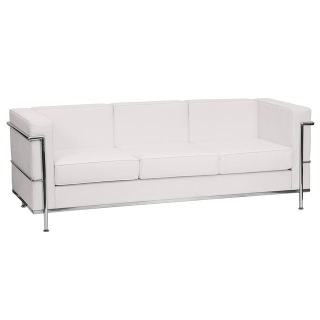 Flash Furniture HERCULES Regal Series Contemporary Melrose White LeatherSoft Sofa with Encasing Frame