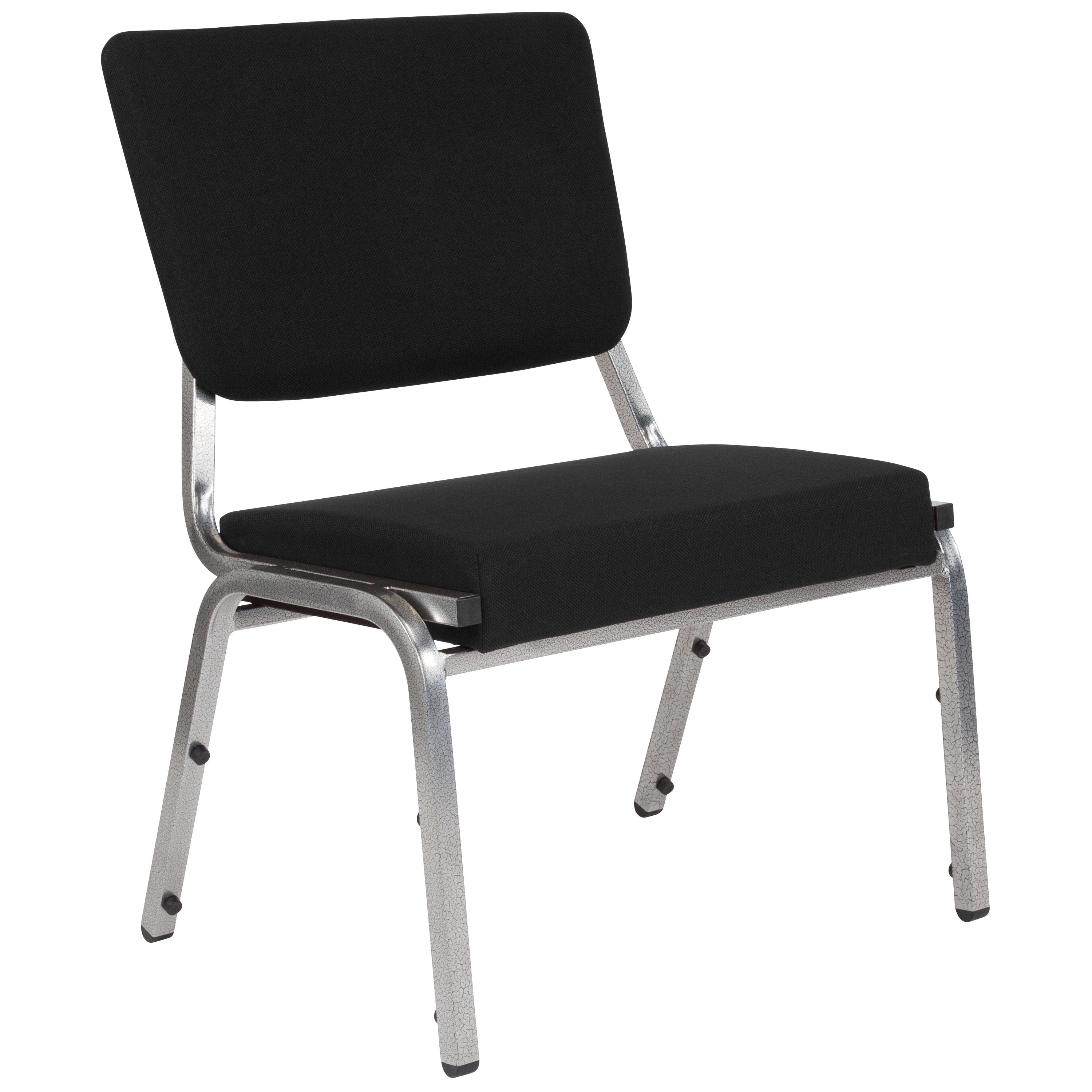 Hercules 1000 lb. Rated Black Fabric Stackable Reception Chair