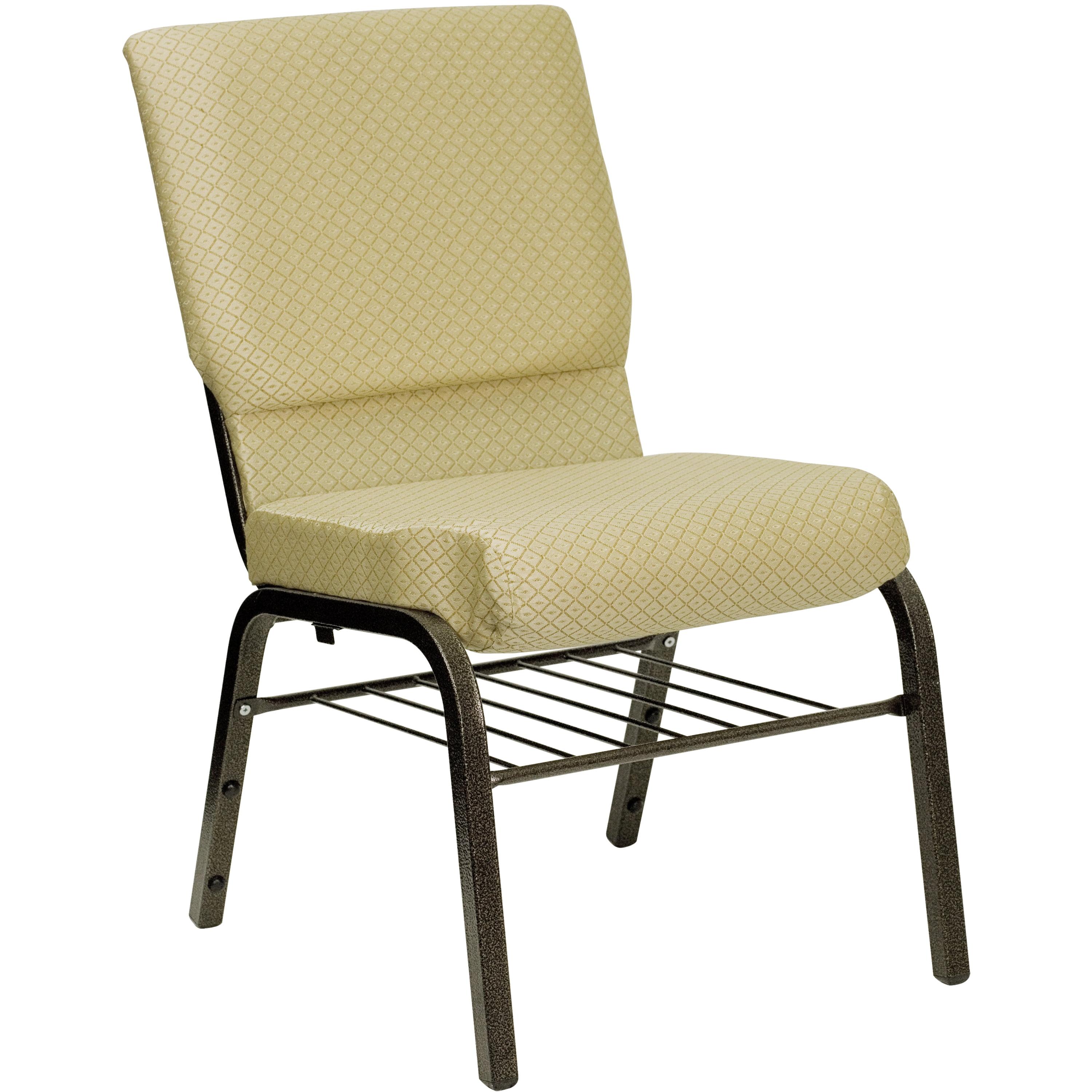 Elegant Beige Polyester Side Chair with Gold Steel Frame