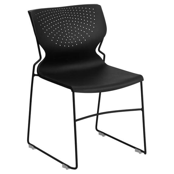 Flash Furniture Everleigh 661 lb. Capacity Full Back Stack Chair with Powder Coated Frame