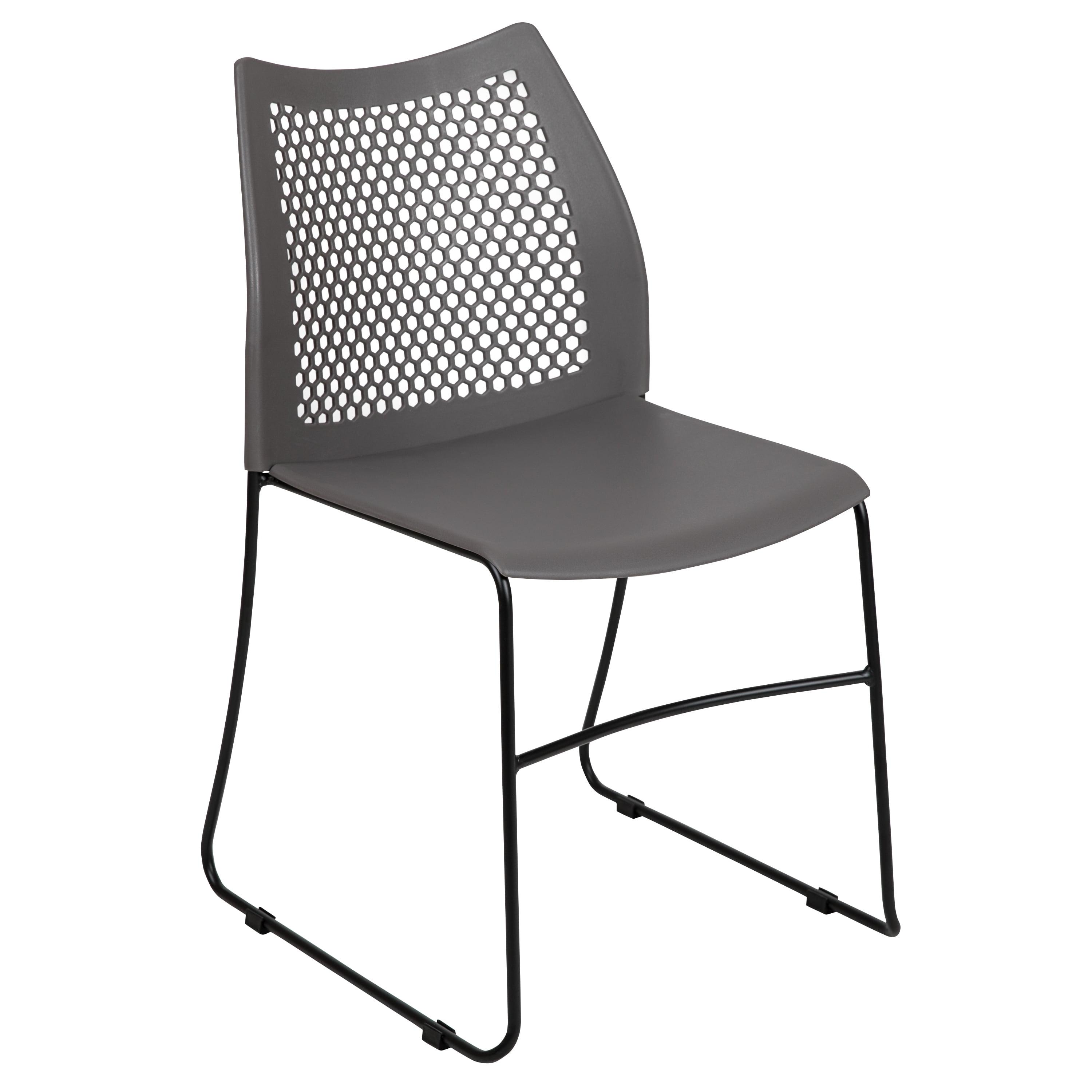 Antonia 661 lb. Capacity Stack Chair with Air-Vent Back and Powder Coated Sled Base