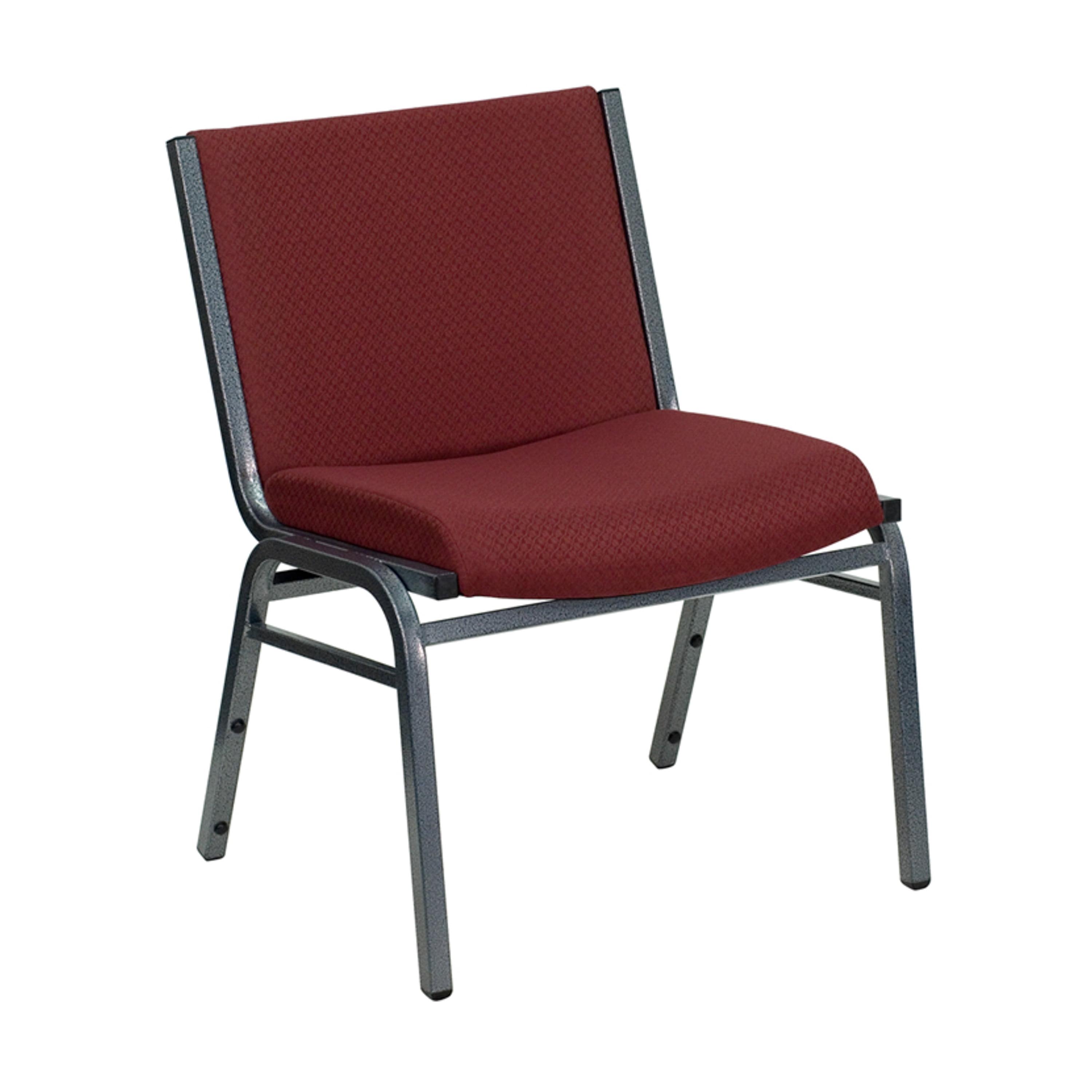 Hercules Series 1000 lb Capacity Burgundy Fabric Stacking Chair