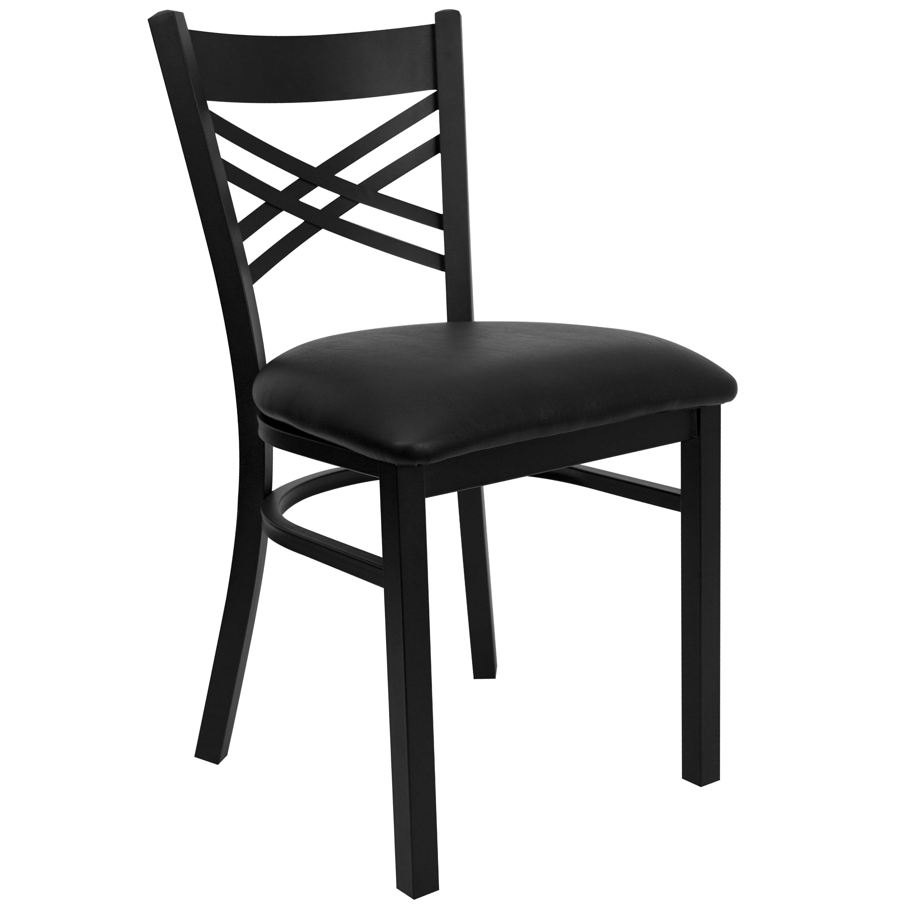 Flash Furniture Black ''X'' Back Metal Restaurant Chair