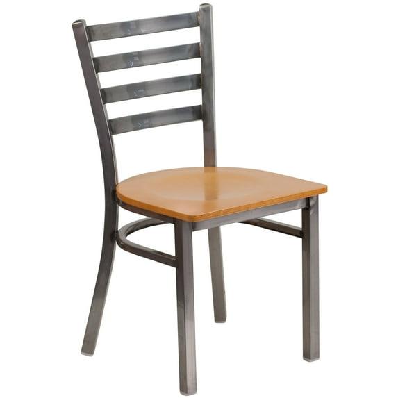 Flash Furniture Kendall Clear Coated Ladder Back Metal Restaurant Chair