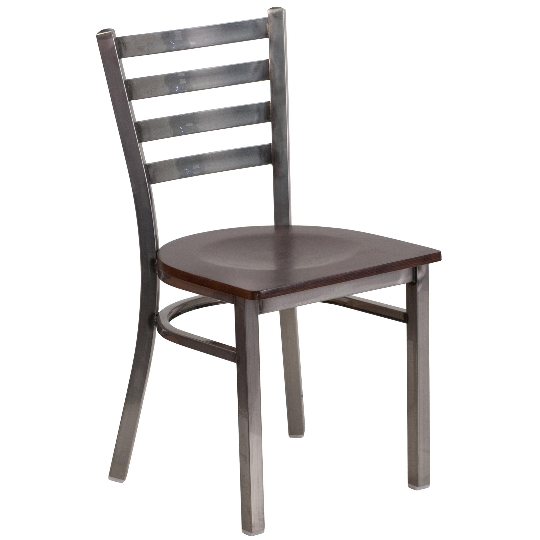 Flash Furniture Kendall Clear Coated Ladder Back Metal Restaurant Chair