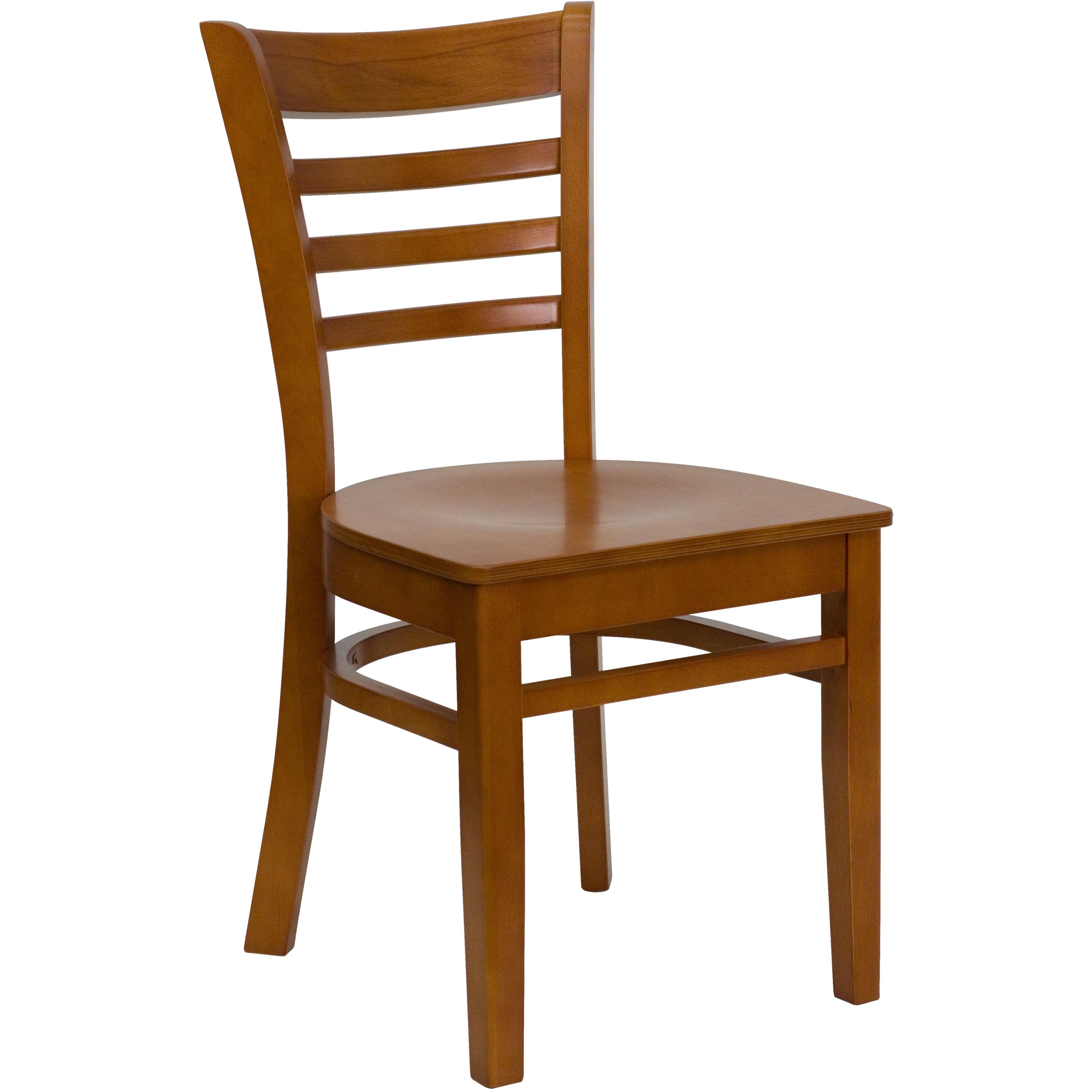 Flash Furniture HERCULES Series Ladder Back Cherry Wood Restaurant Chair