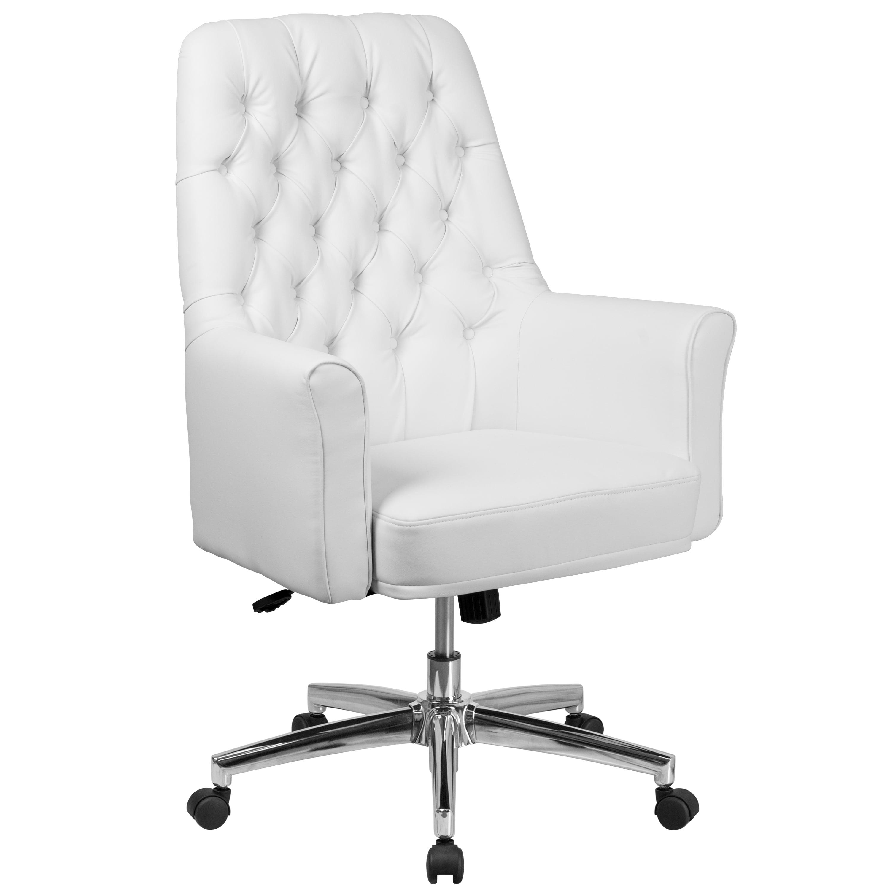 Flash Furniture Mid-Back Traditional Tufted LeatherSoft Executive Swivel Office Chair with Arms