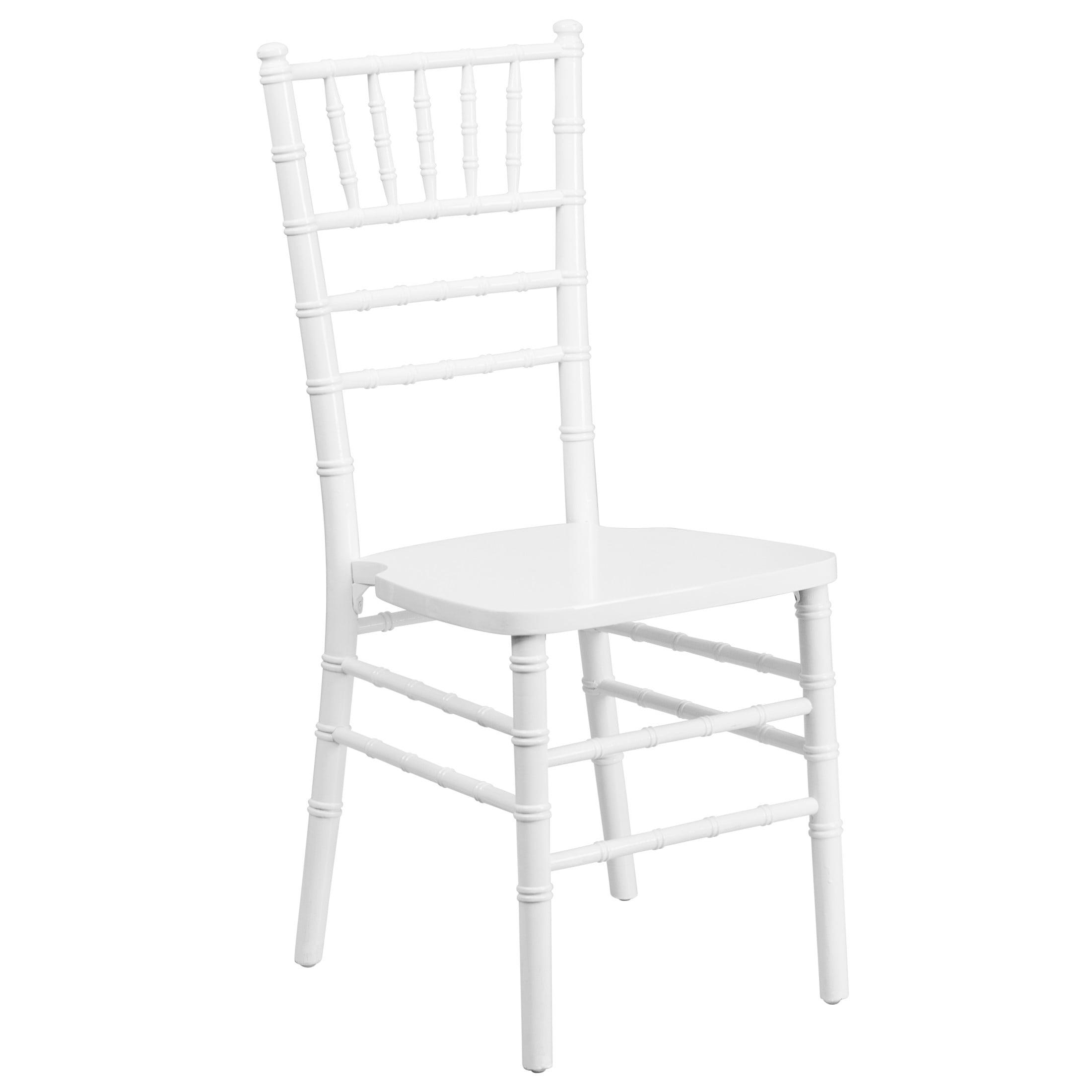 Flash Furniture HERCULES Series White Wood Chiavari Chair