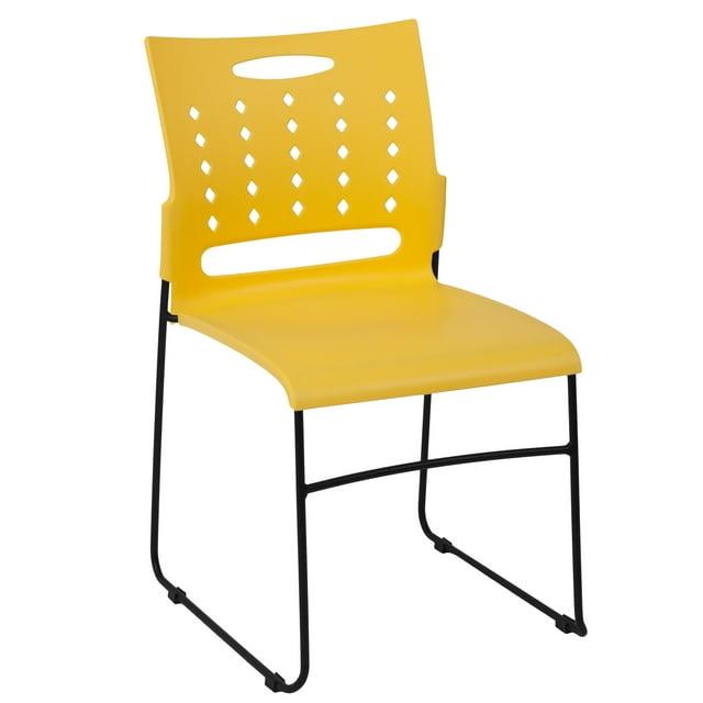 Flash Furniture 881 lb. Capacity Sled Base Stack Chair with Carry Handle and Air-Vent Back