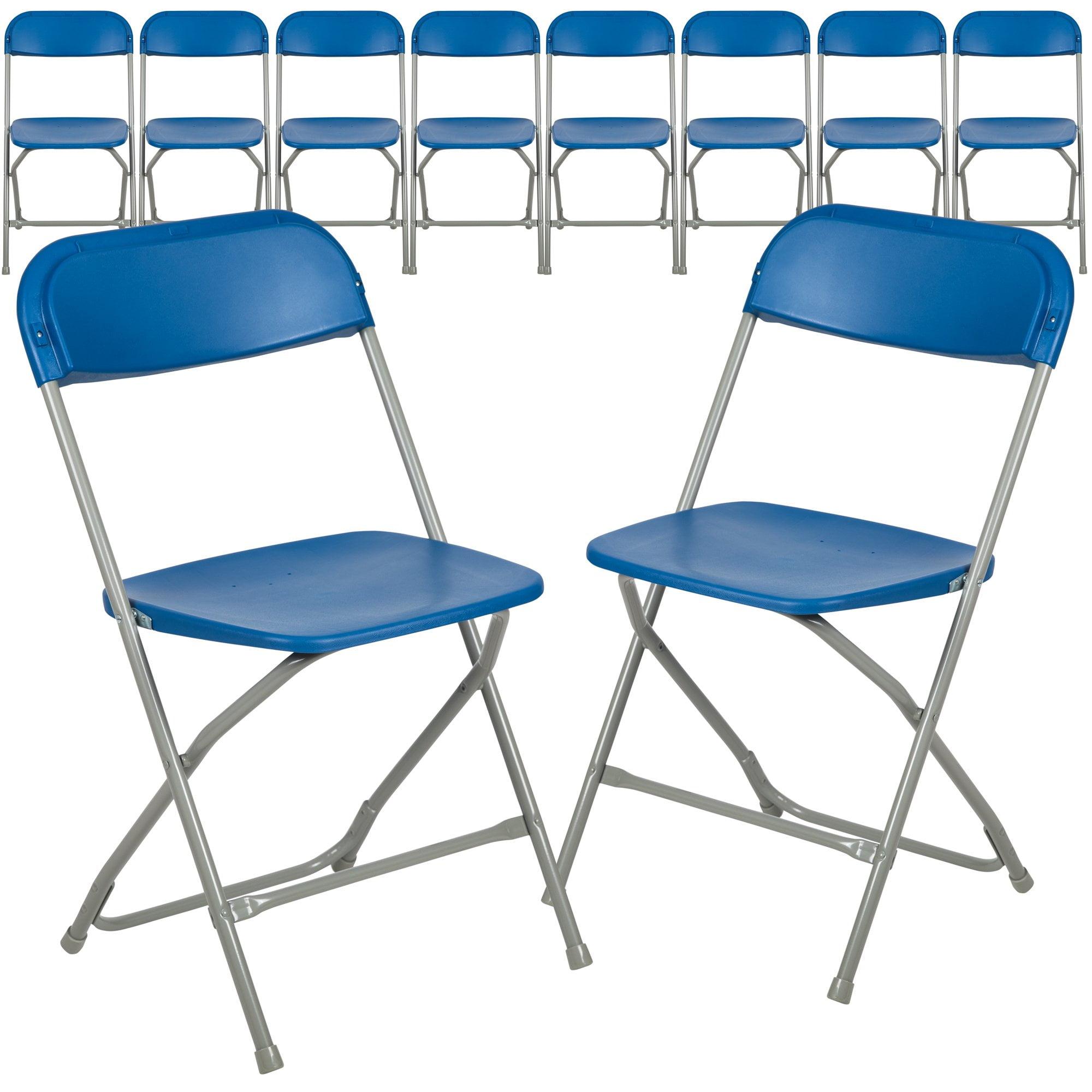 Flash Furniture Hercules Series Plastic Folding Chair - 10 Pack 650LB Weight Capacity