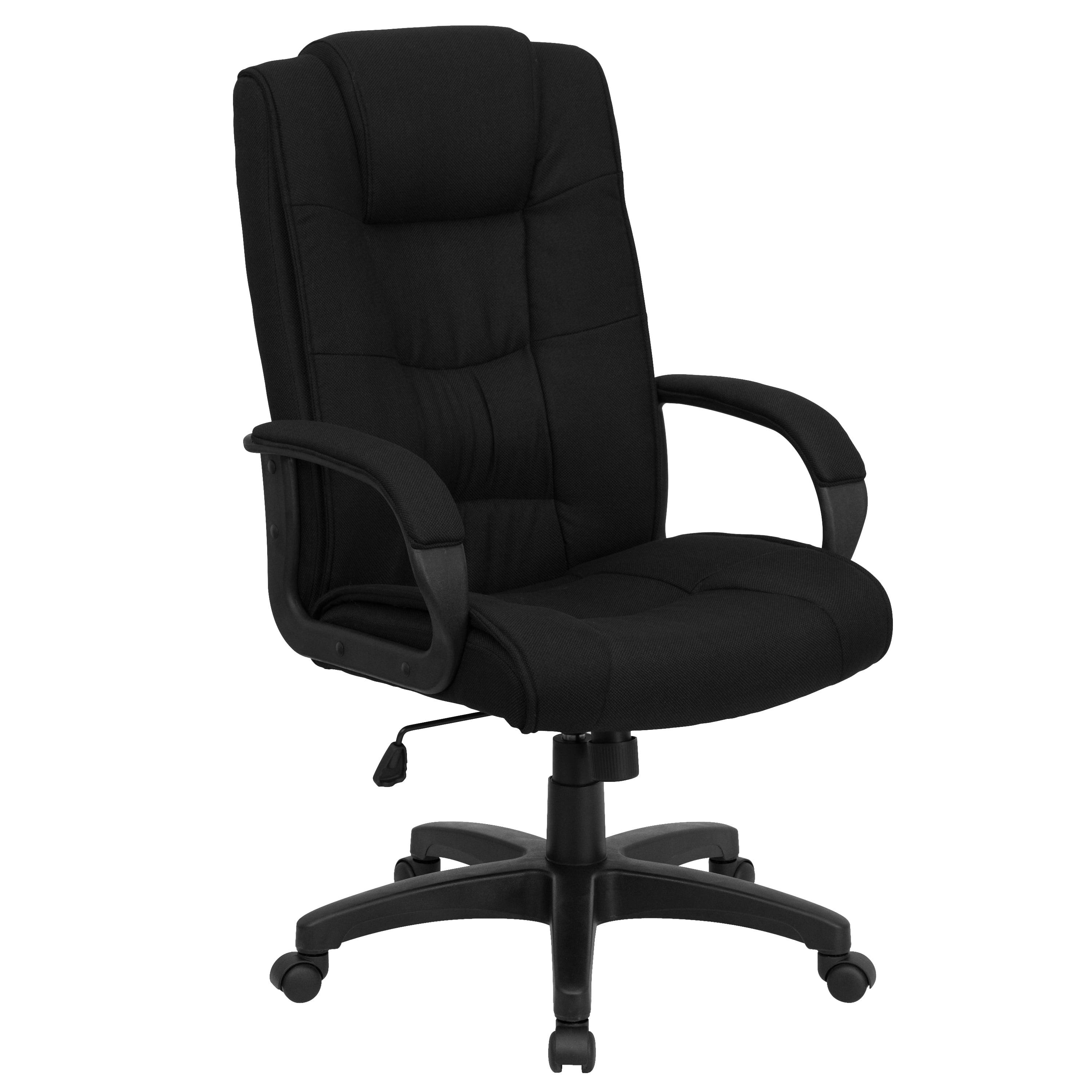 High Back Black Fabric Executive Swivel Office Chair