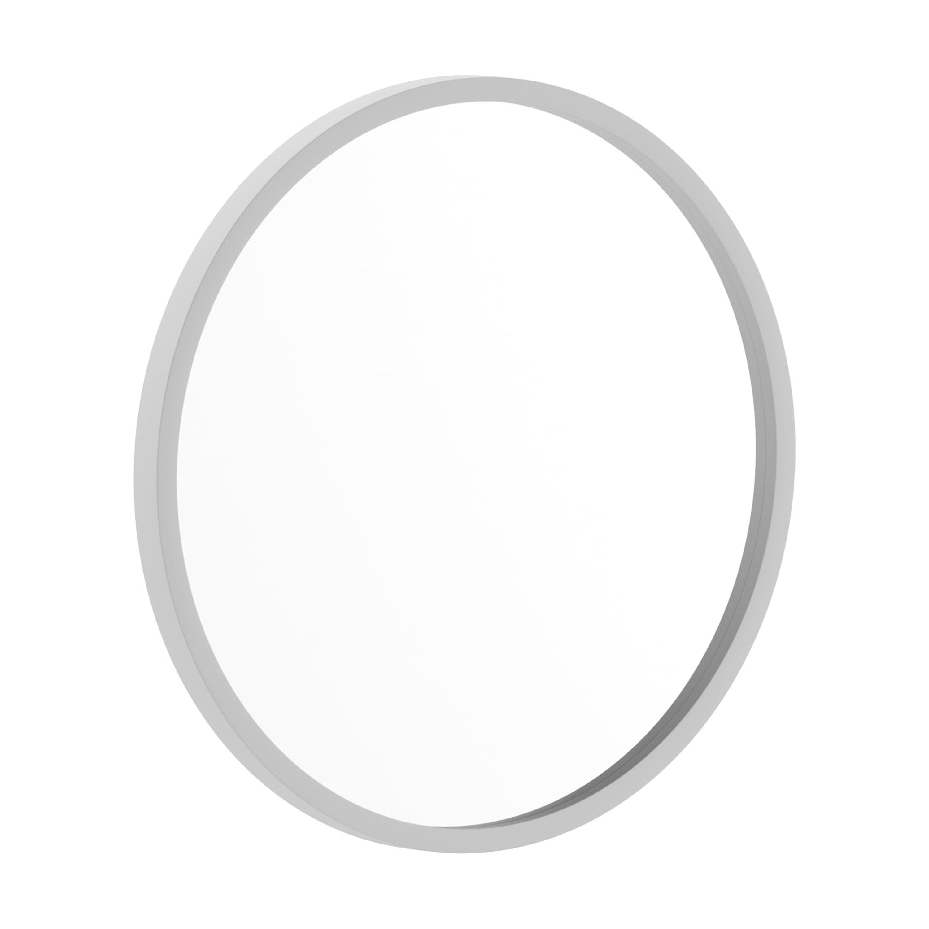 Julianne 16" Round Silver Modern Wall Mirror