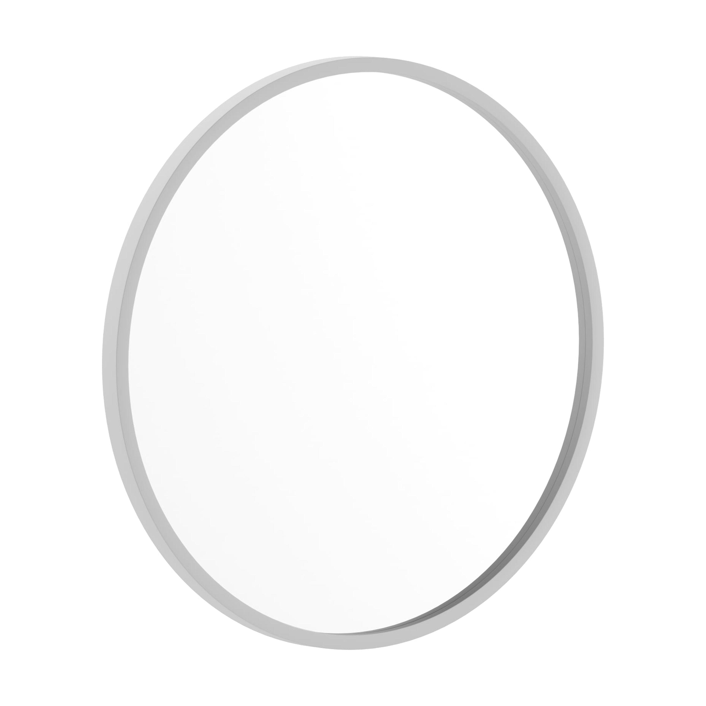 Julianne 20" Round Silver Metal Slim Frame Wall Mirror