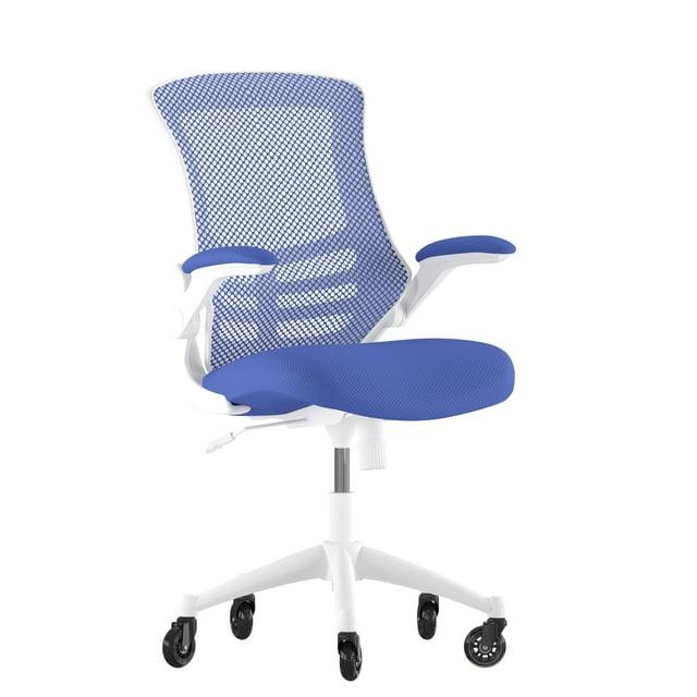 Flash Furniture Regent Park Ergonomic Swivel Task Chair with Roller Wheels & Flip Up Arms