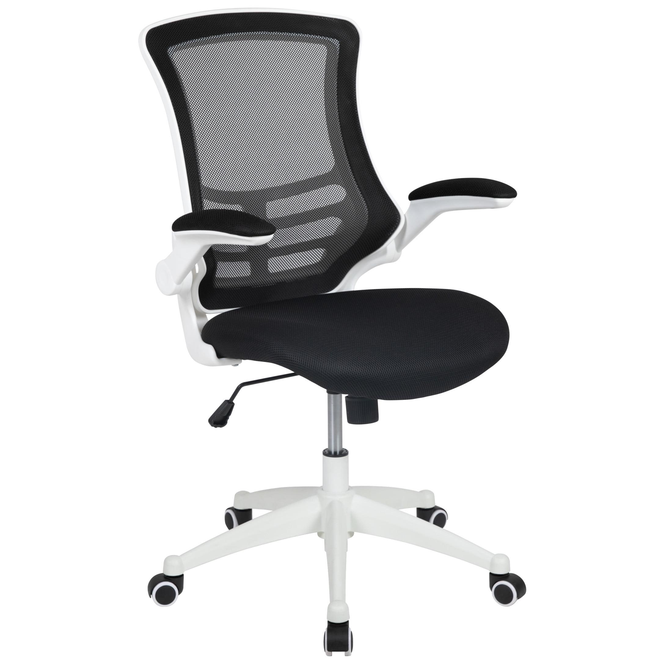 Jayetta Mid-Back Mesh Swivel Ergonomic Office Chair with Flip-Up Arms by Flash Furniture