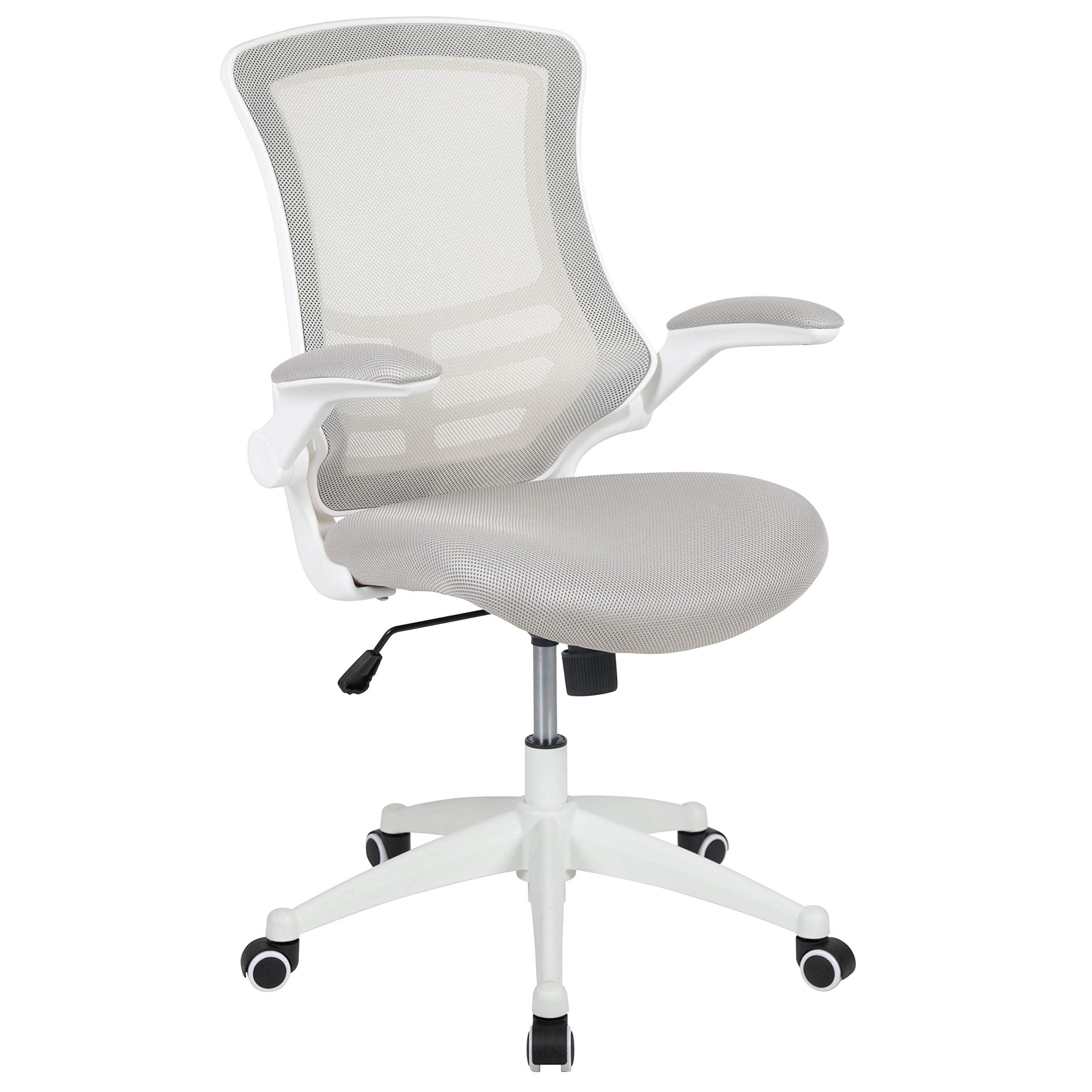 Jayetta Mid-Back Mesh Swivel Ergonomic Office Chair with Flip-Up Arms by Flash Furniture