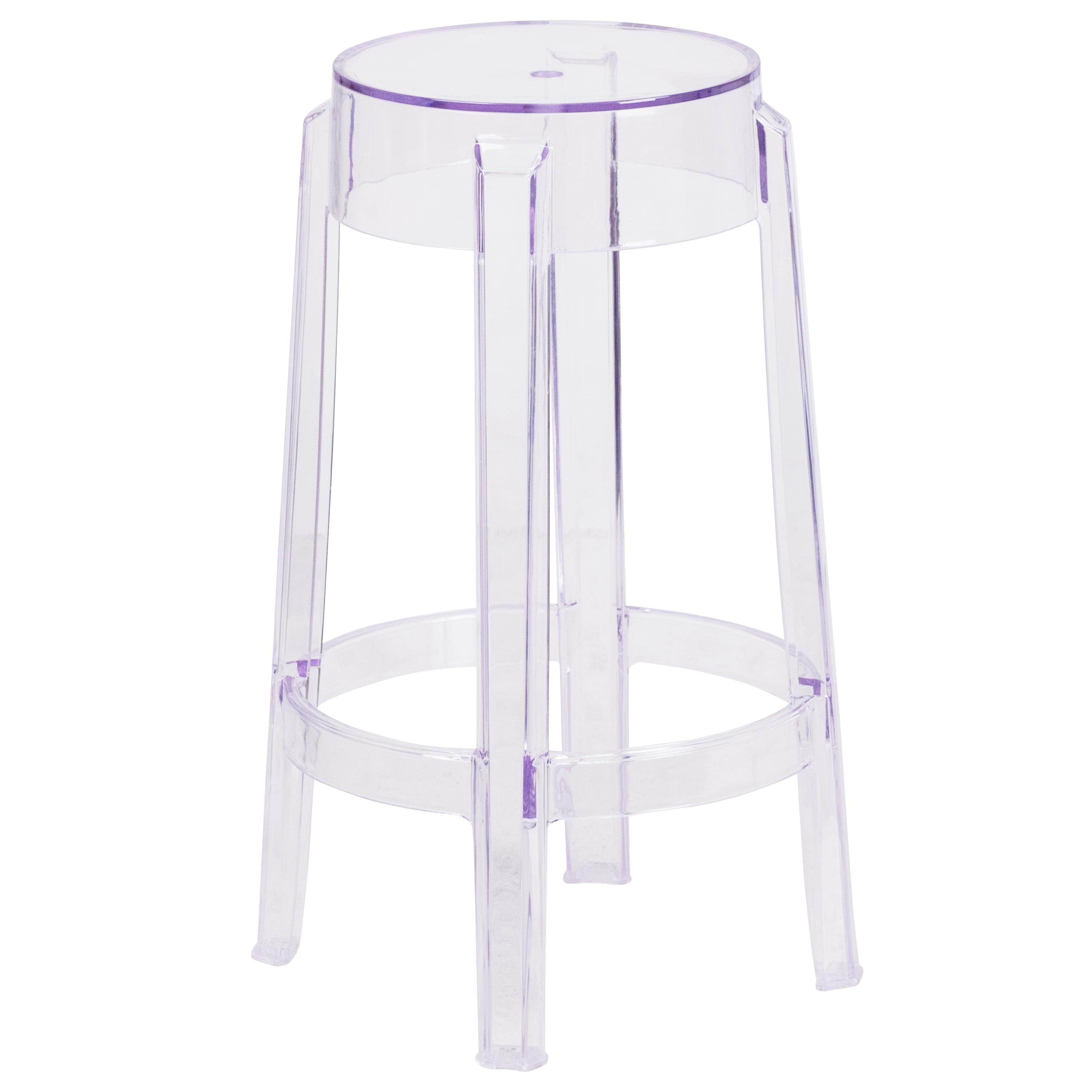 Elevate 25.75'' Clear Acrylic Backless Counter Height Stool