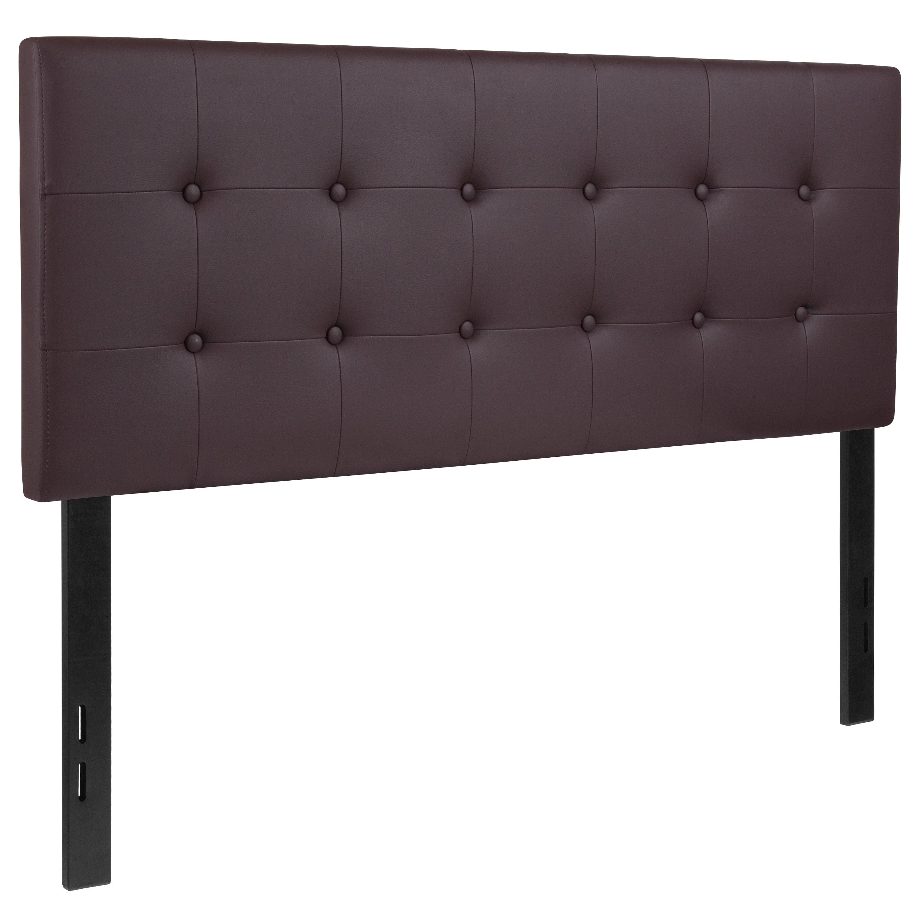 Flash Furniture Lennox Tufted Upholstered Full Size Headboard in Brown Vinyl