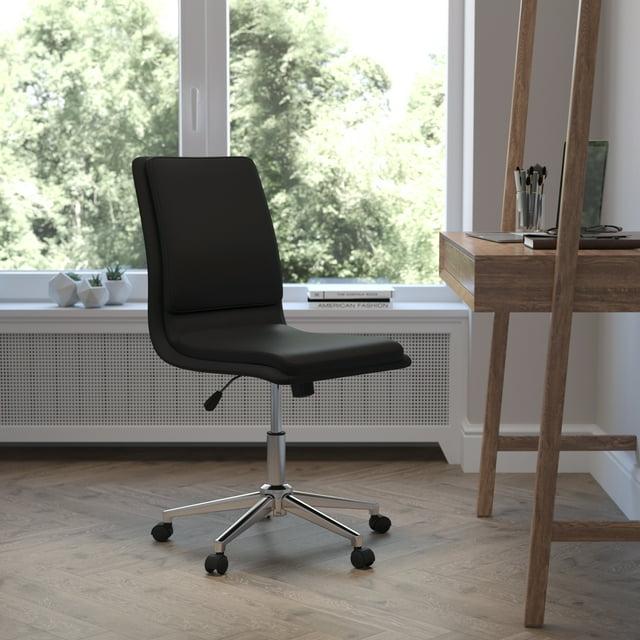 Flash Furniture Mid-Back Armless Office Task Chair with Metal 5-Star Base