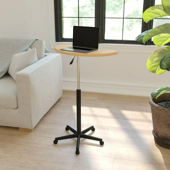 Flash Furniture Maple Sit to Stand Mobile Laptop Computer Desk