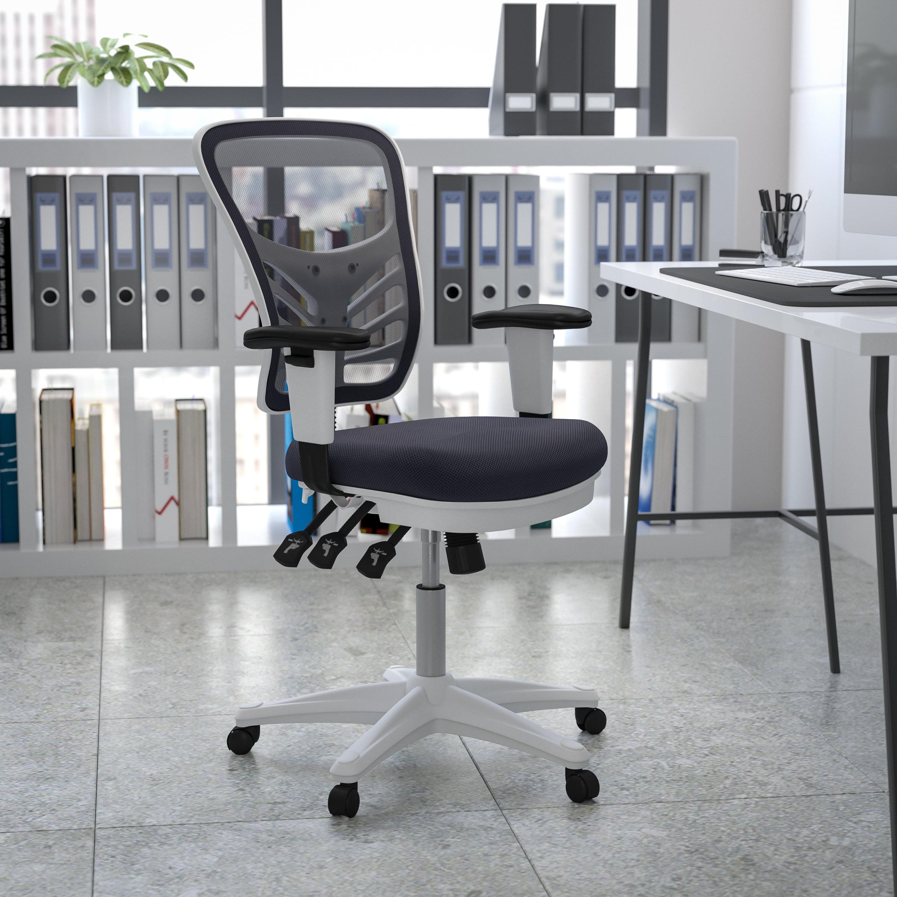 Flash Furniture Mid-Back Mesh Multifunction Executive Swivel Ergonomic Office Chair with Adjustable Arms