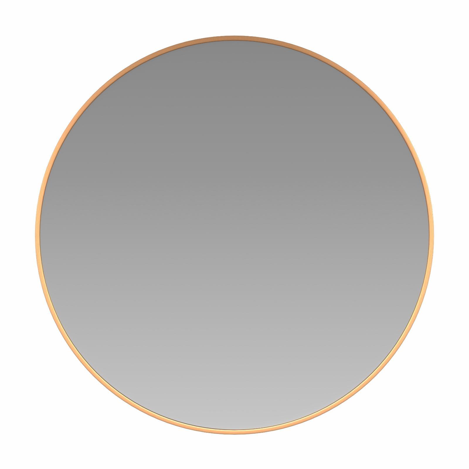 Oxidized Gold Aluminum 30" Round Wall Mirror