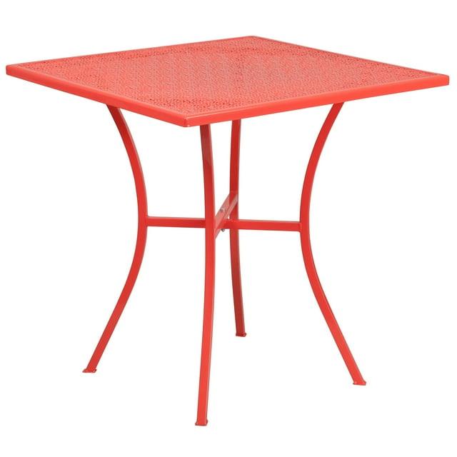 Coral Steel 28'' Square Indoor-Outdoor Dining Table