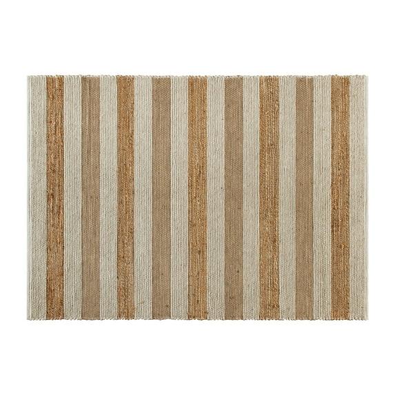 5'x7' Rectangle Hand Made Woven Solid Jute Area Rug Brown - Flash Furniture