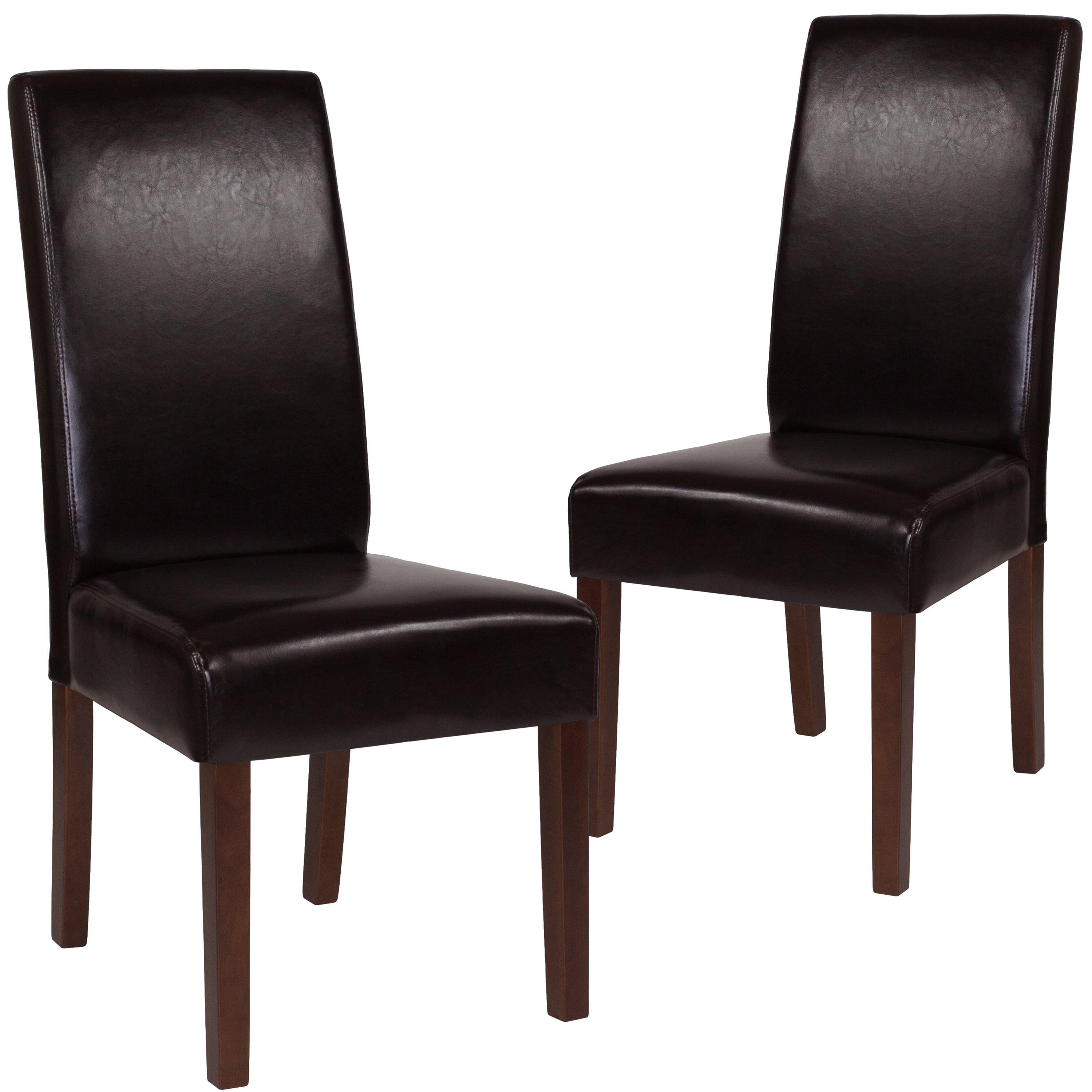 Greenwich Brown LeatherSoft Parsons Dining Side Chairs