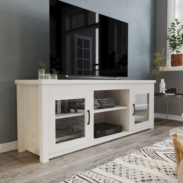 Flash Furniture Hatteras Classic TV Stand for up to 80" TVs with Glass Fronted Doors