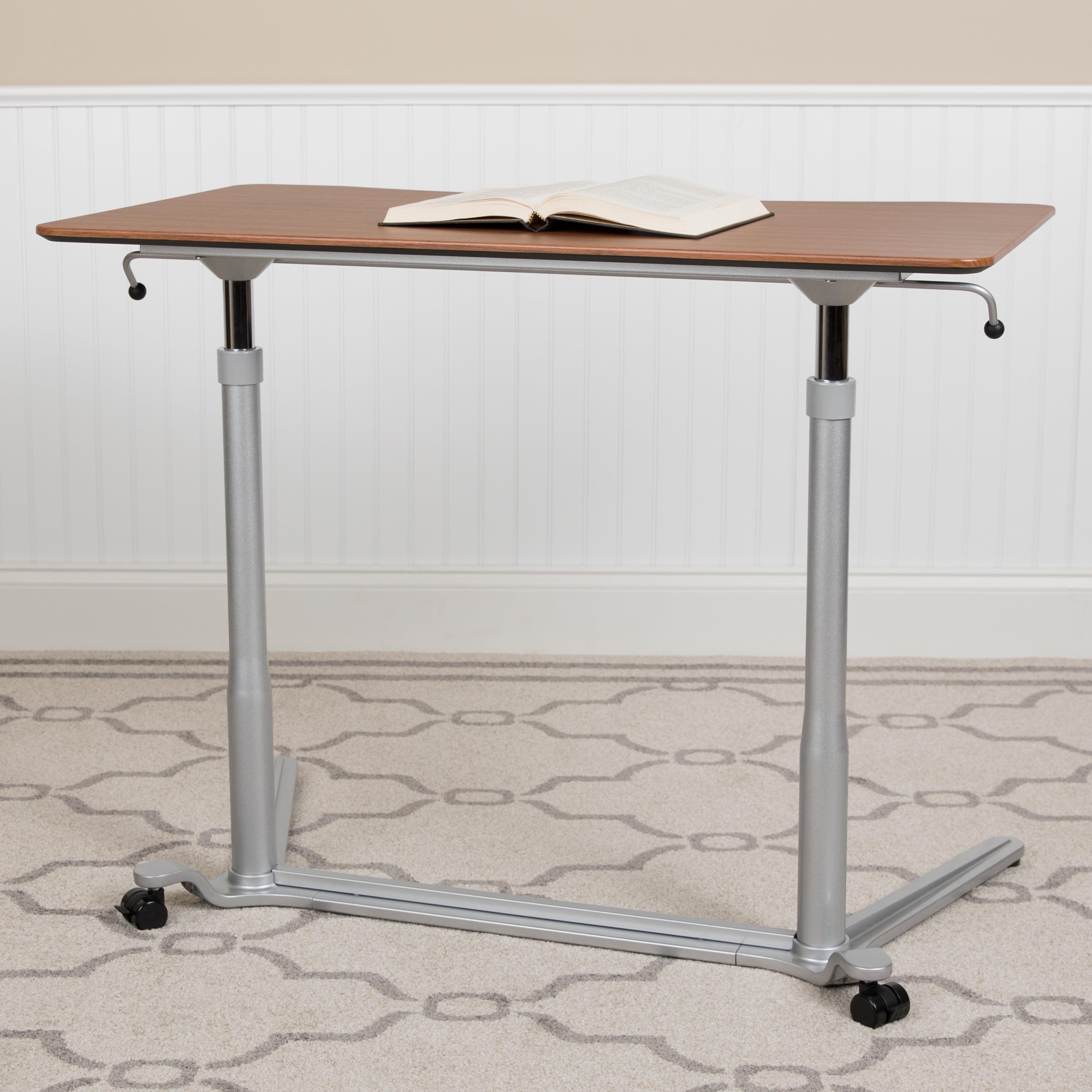 Cherry Wood Adjustable Height Standing Desk