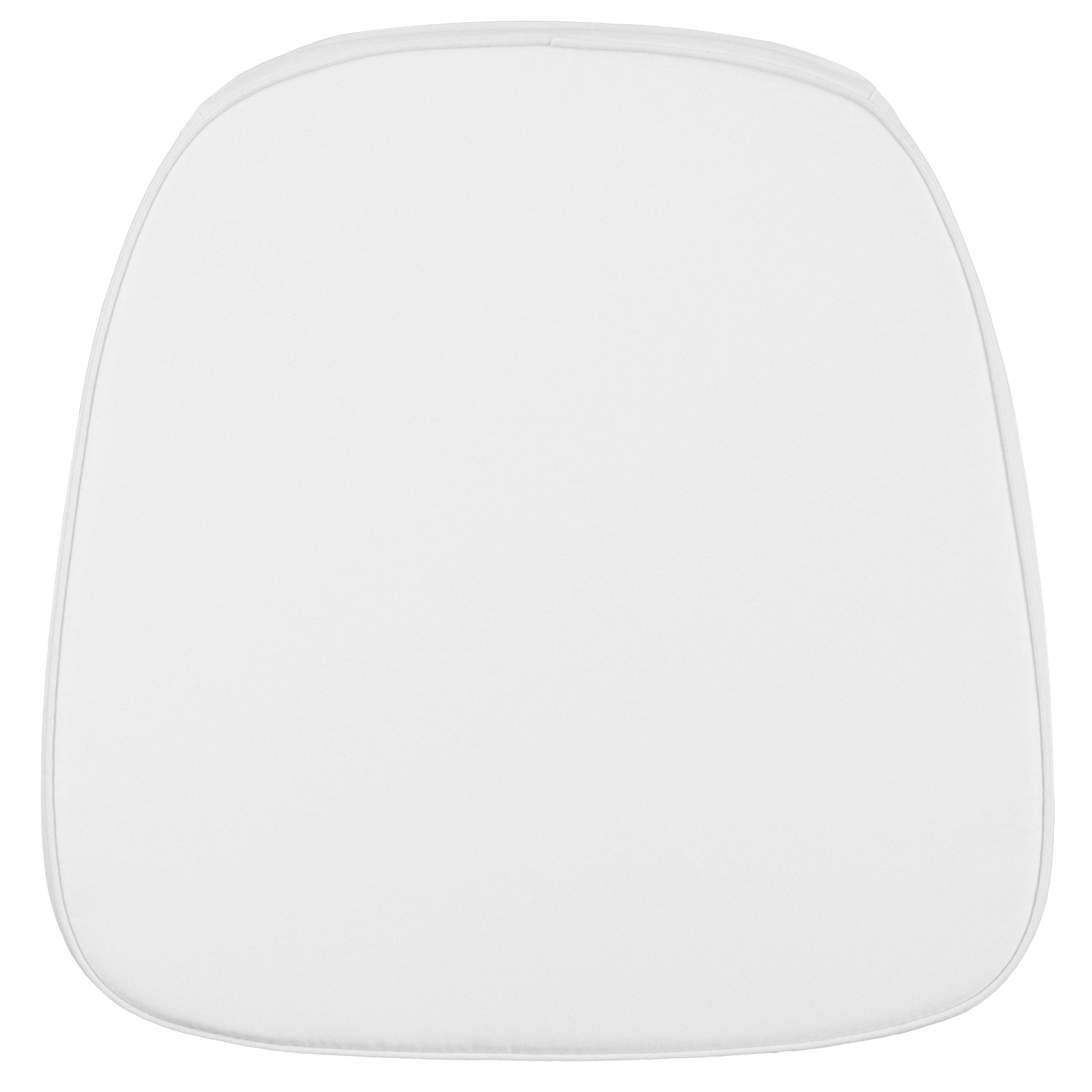 Flash Furniture Soft Snow White Fabric Chiavari Chair Cushion