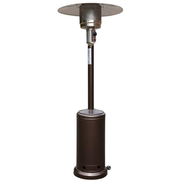 Sol 7.5' Stainless Steel Outdoor Patio 40,000 BTU Propane Heater with Wheels for Commercial & Residential Use