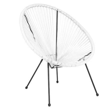 Valencia Oval Comfort Series White Papasan Lounge Chair